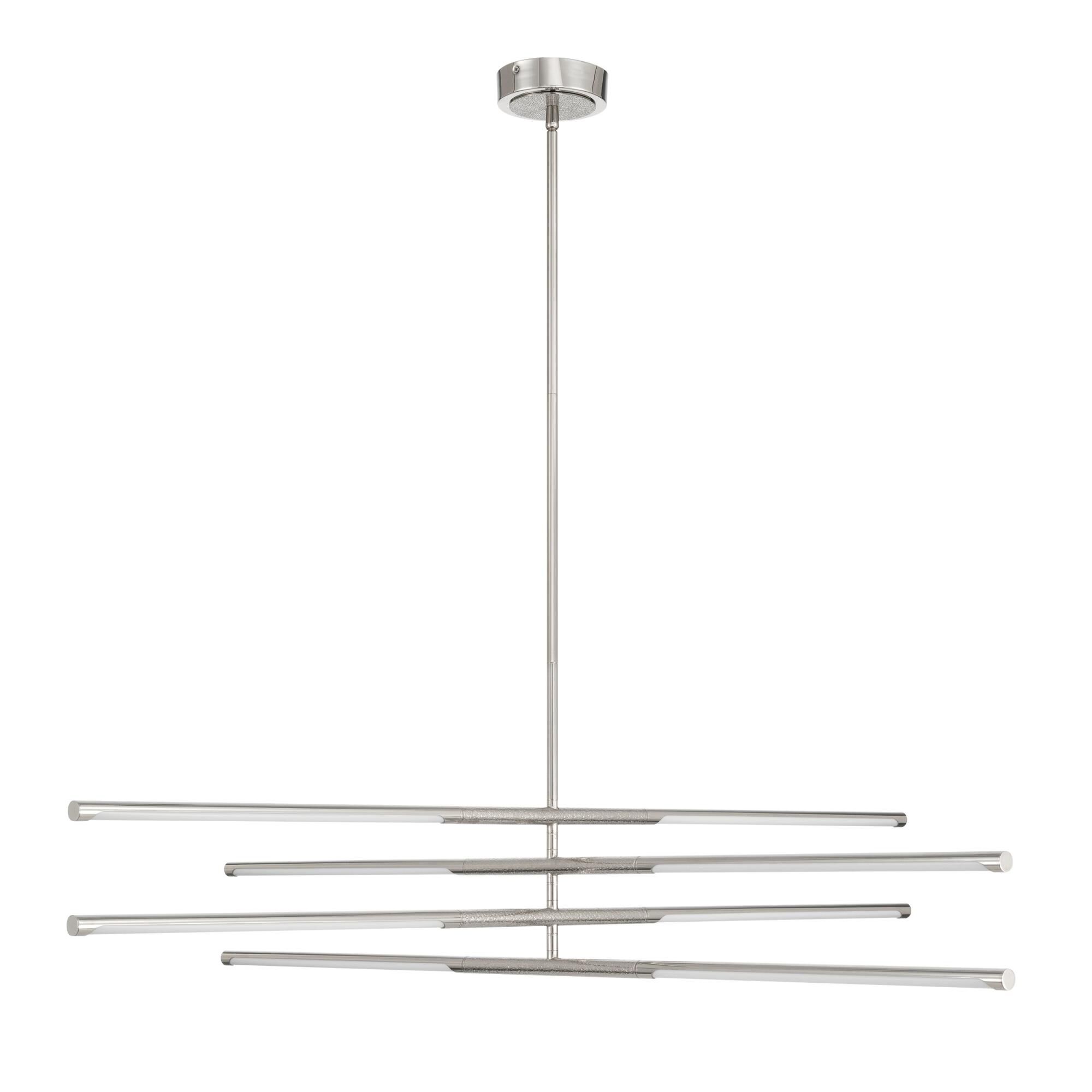 Shown in Polished Nickel finish and White glass