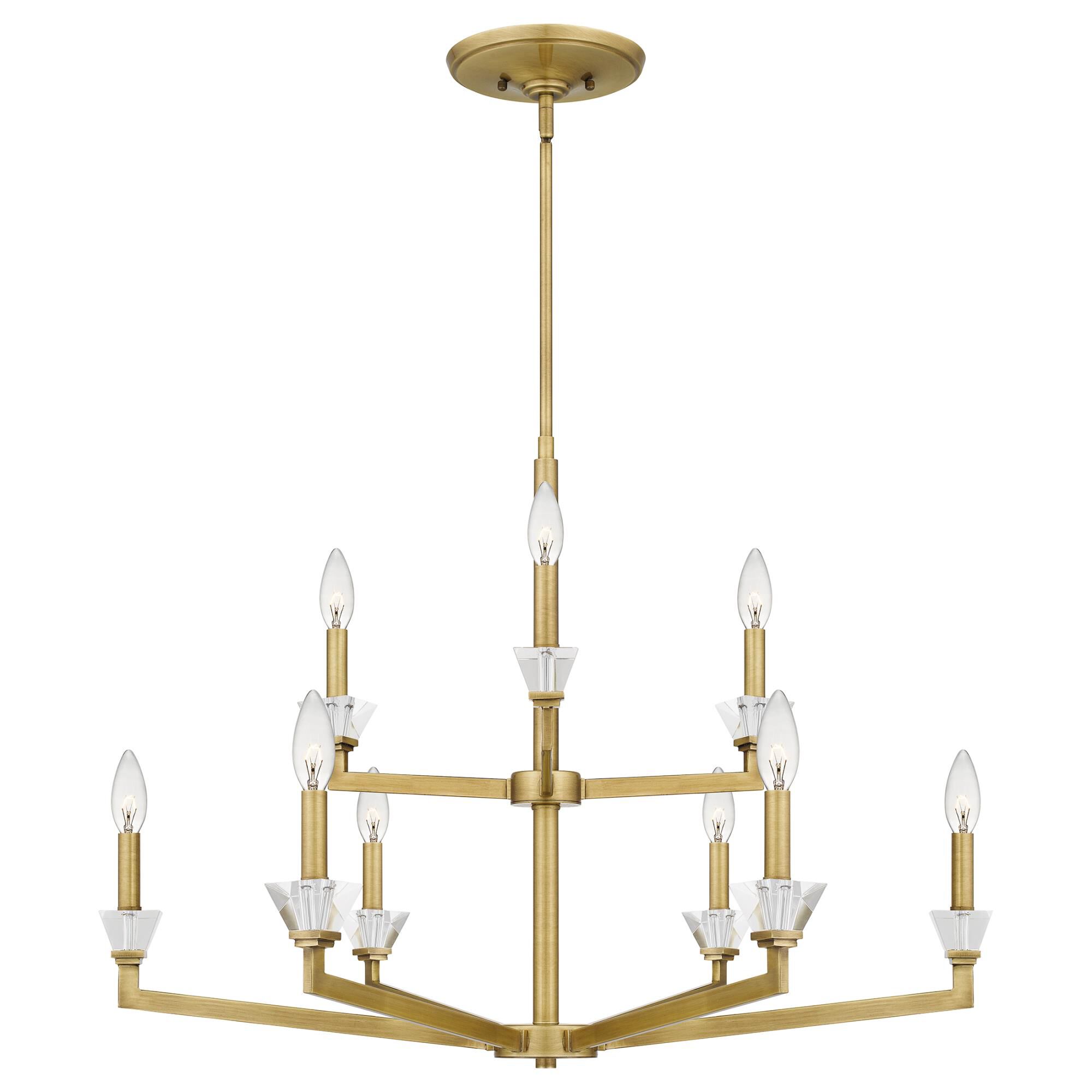Lottie 34 Inch 9 Light Chandelier by Quoizel