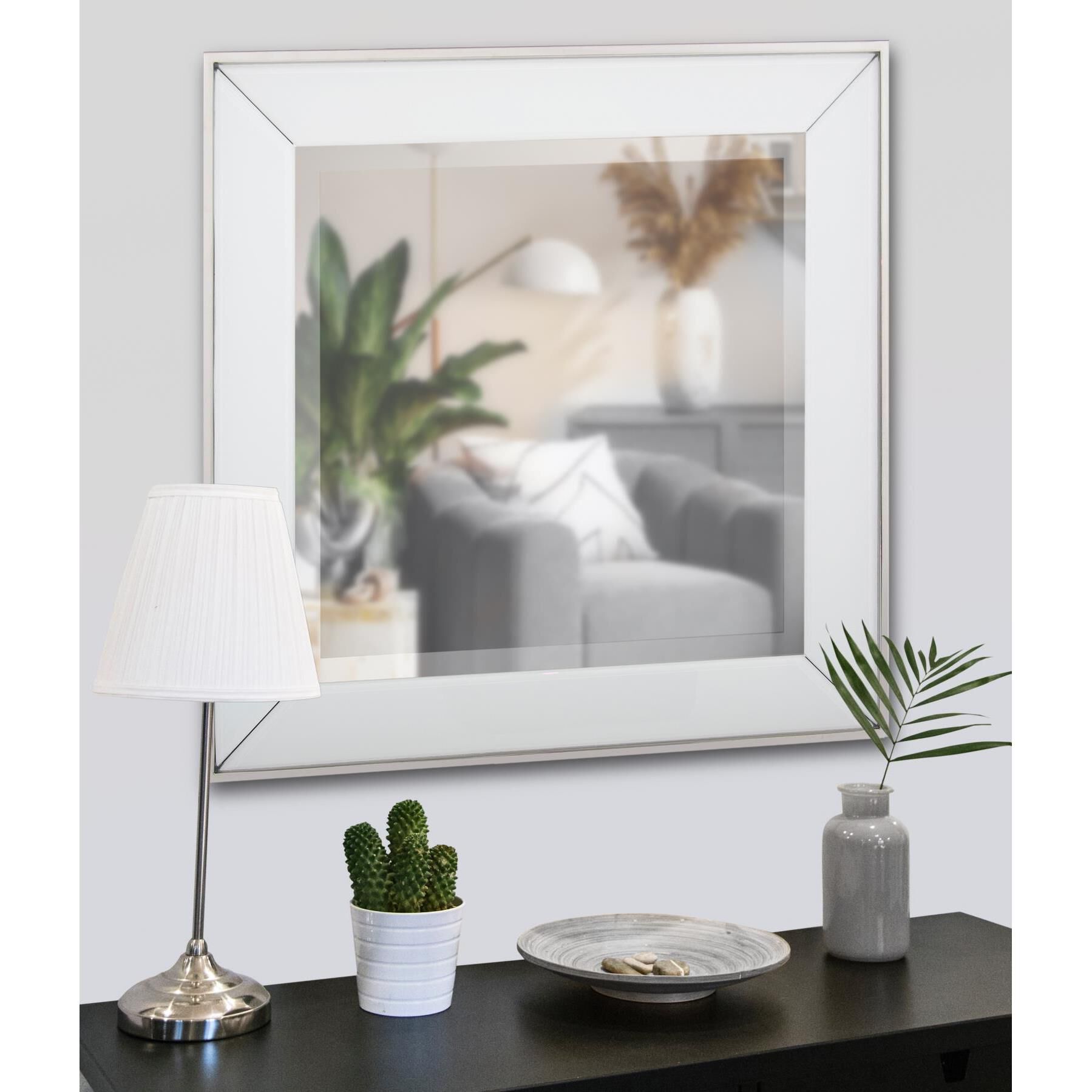 The Square Devon Decorative Mirror by Howard Elliott Collection