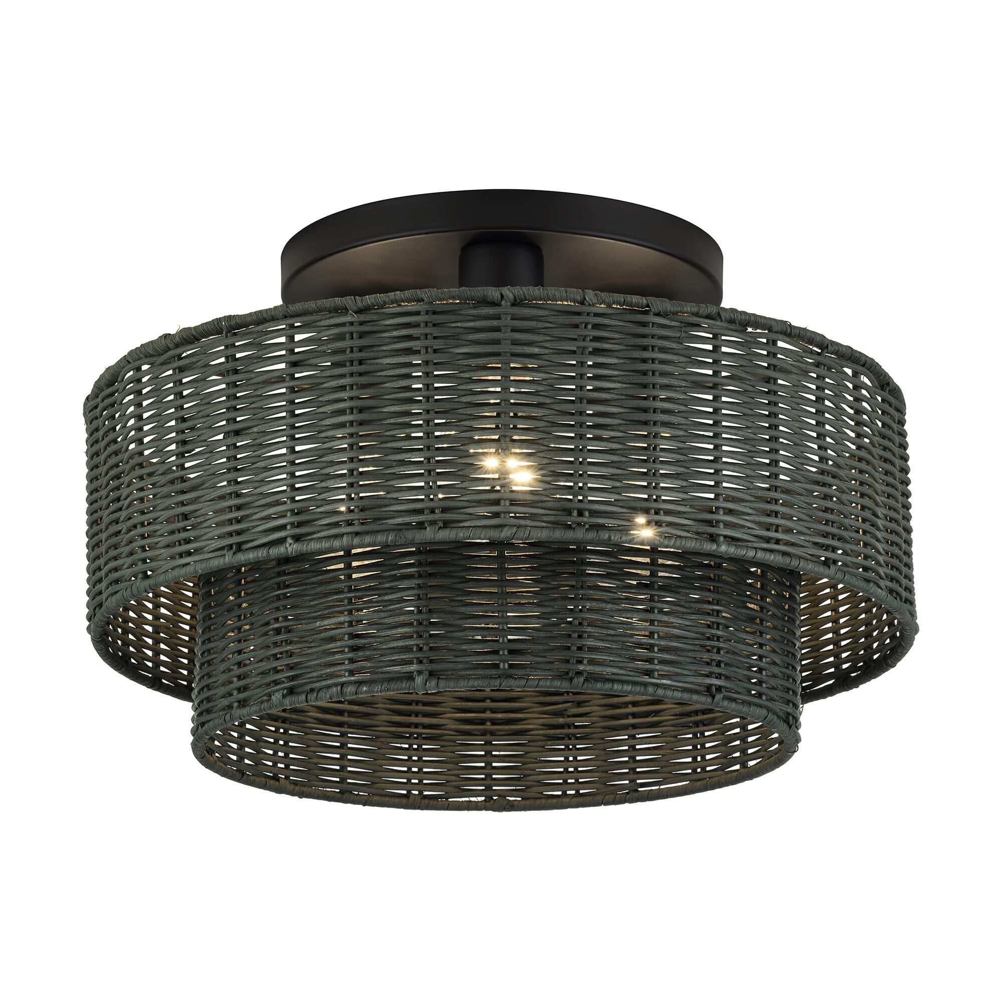 Weavington 15 Inch Semi Flush Mount by Livex Lighting