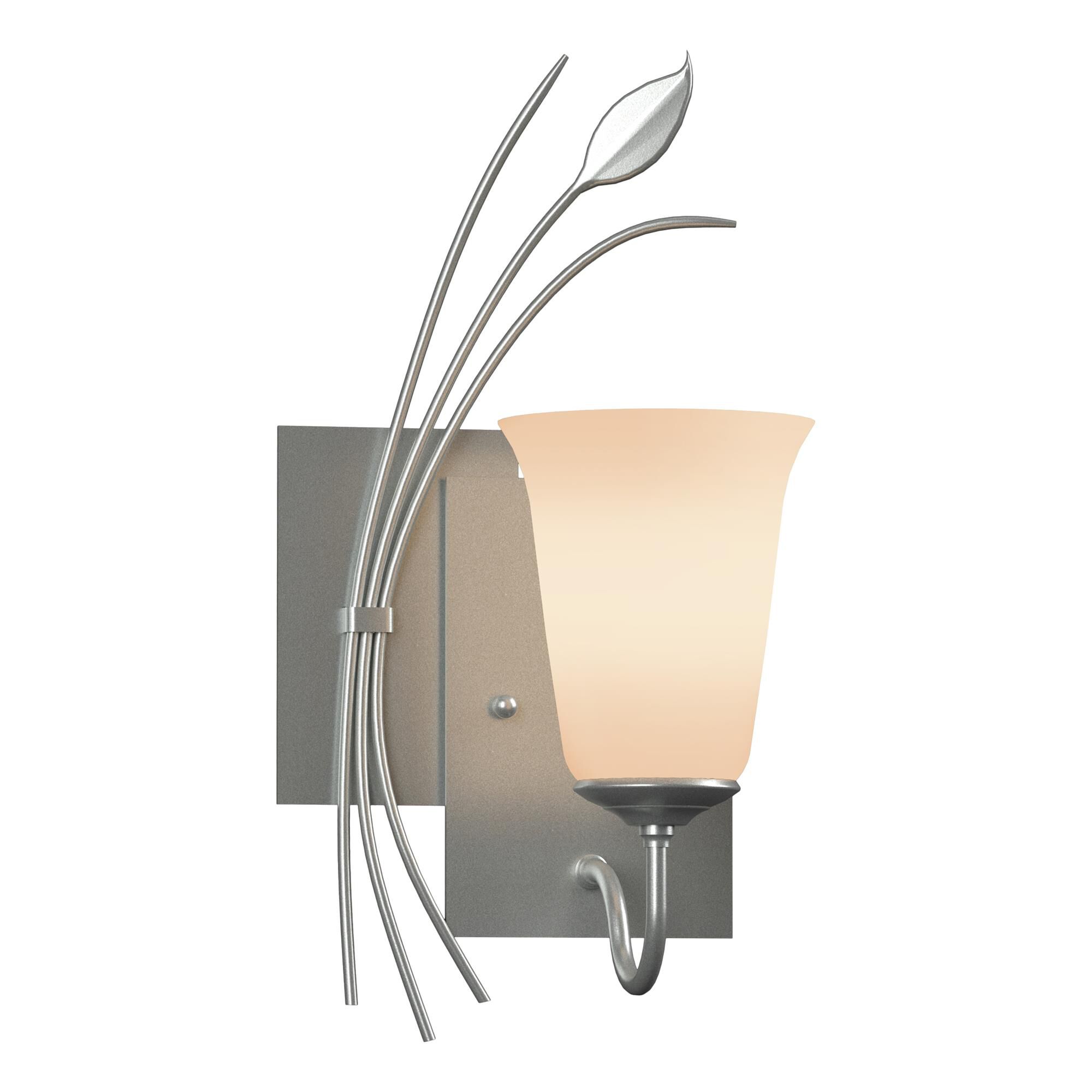 Shown in Vintage Platinum finish and Opal  glass and Orientation: Left accent