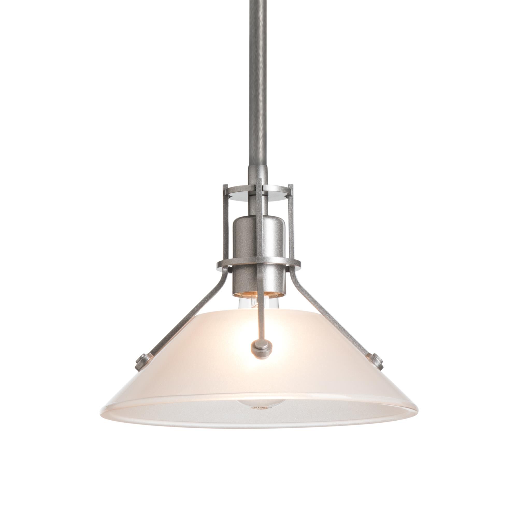Shown in Vintage Platinum finish and Frosted glass
