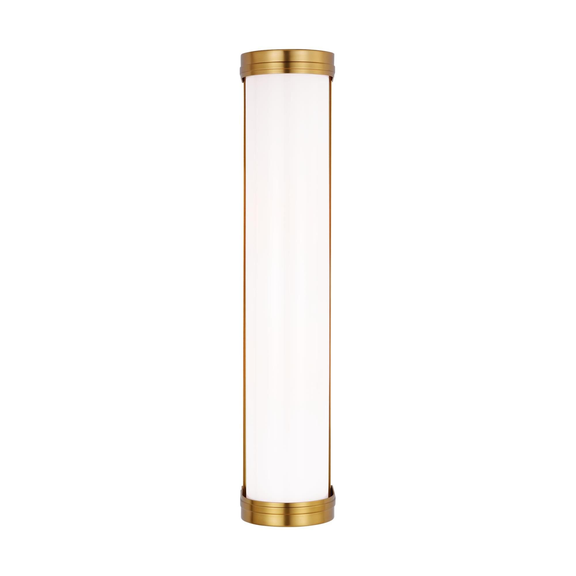 Shown in Burnished Brass finish and Opal Etched Glass shade