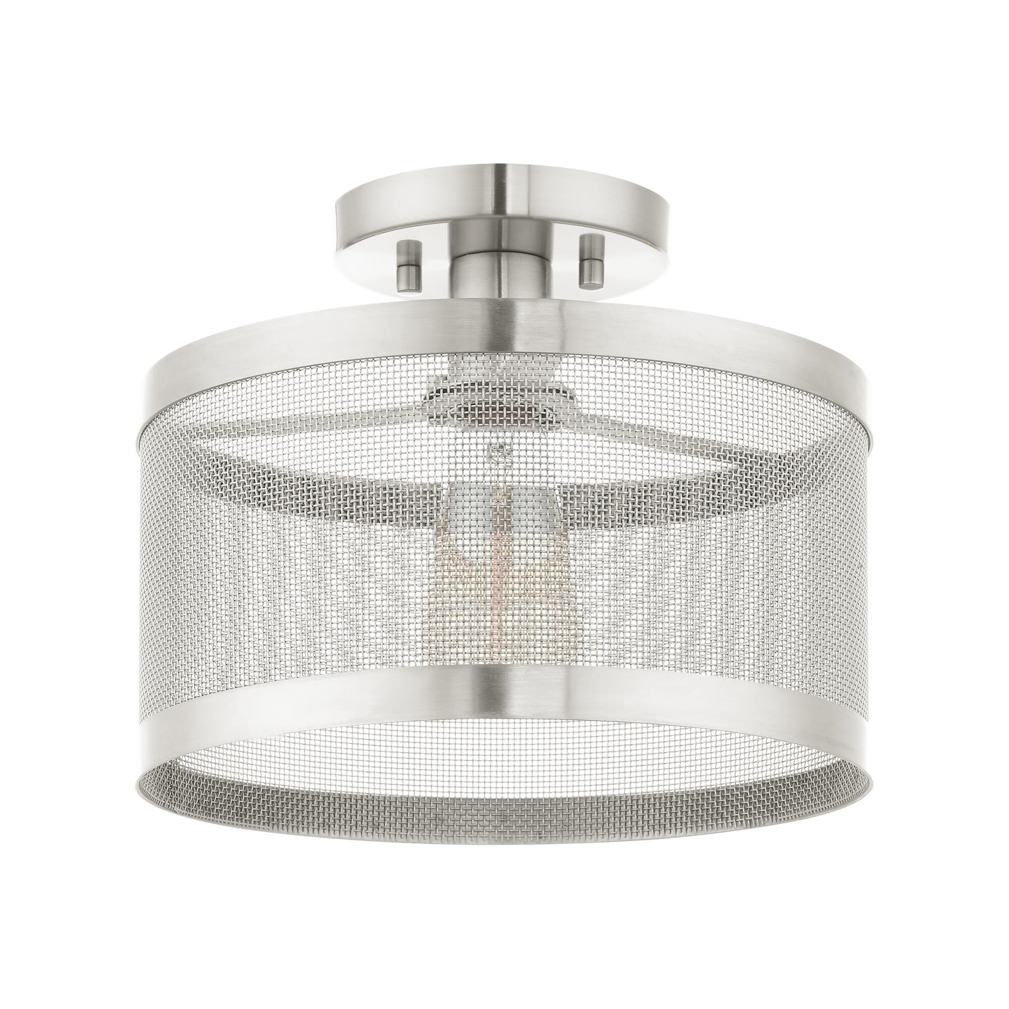 Industro 1 Light Semi Flush Mount by Livex Lighting
