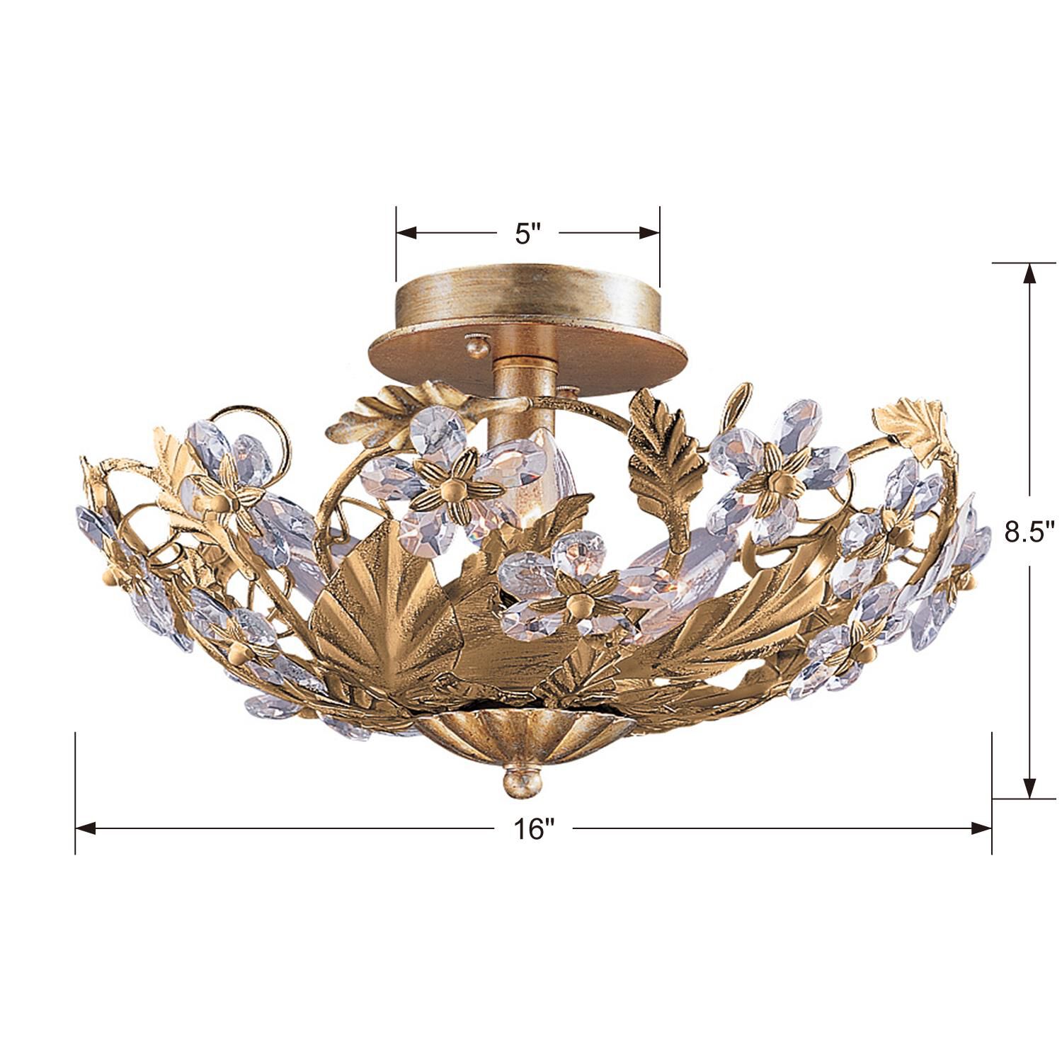 Paris Market 16 Inch 6 Light Semi Flush Mount by Crystorama
