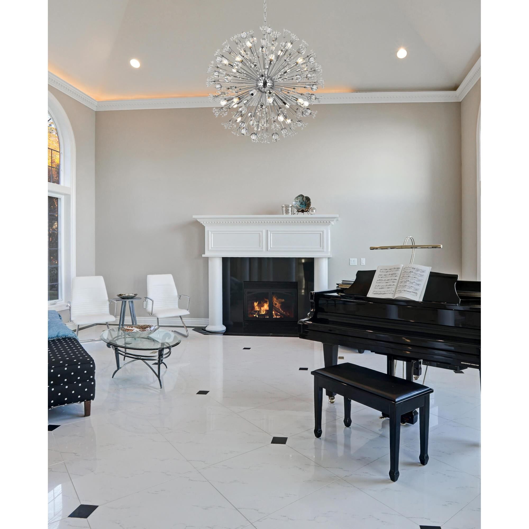 Shown in Chrome finish and Royal Cut crystal