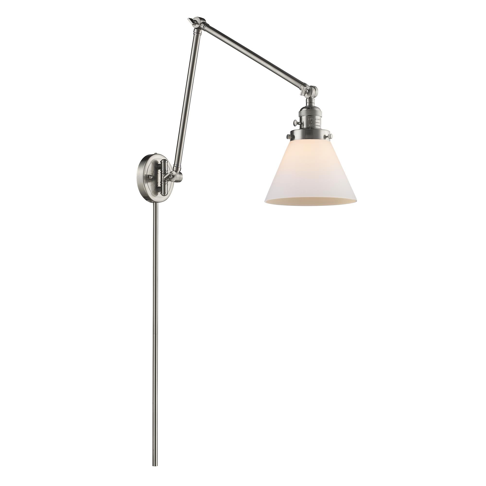 Bruno Marashlian Large Cone Wall Swing Lamp by Innovations Lighting