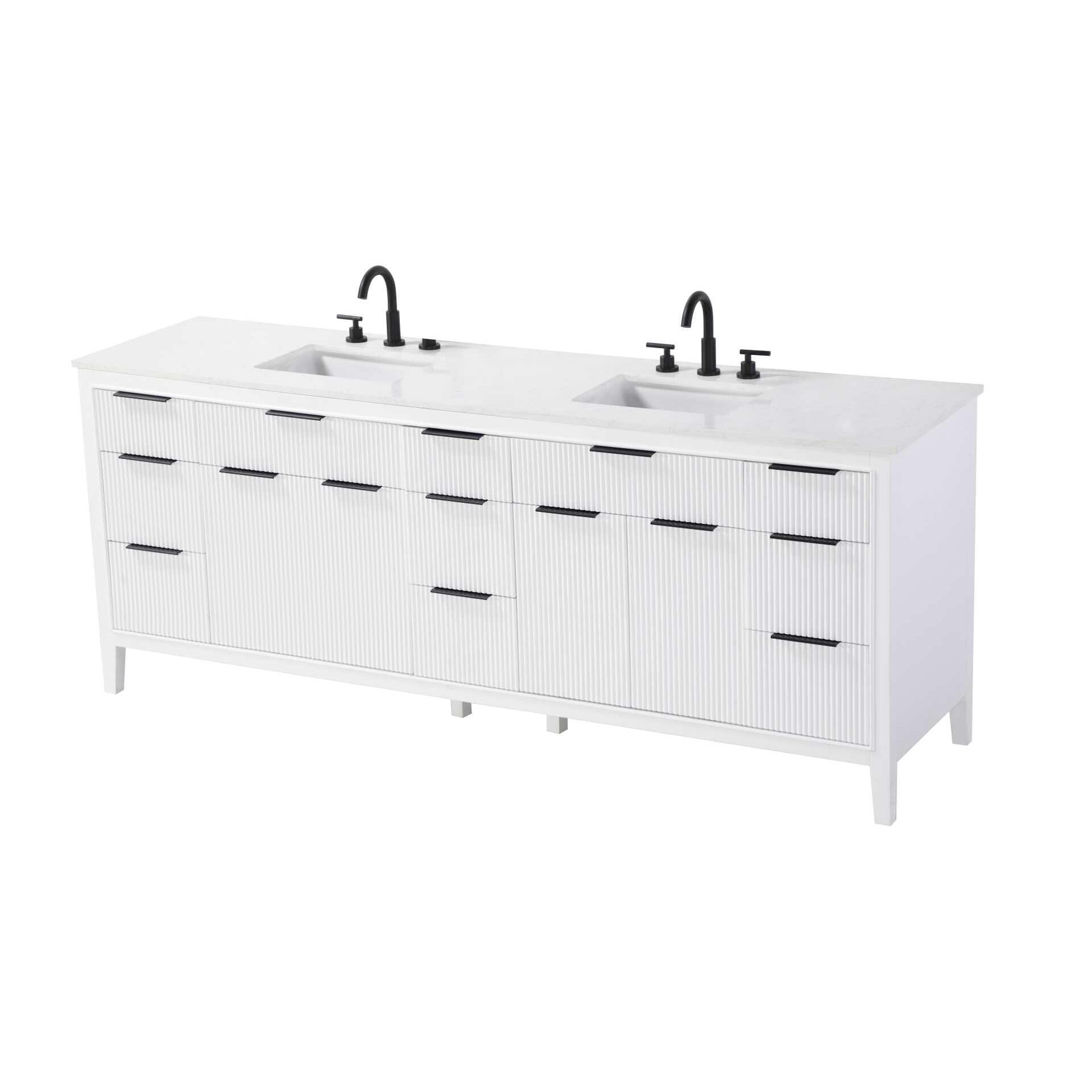 Langston 84 Inch Bath Vanity by Elegant Decor