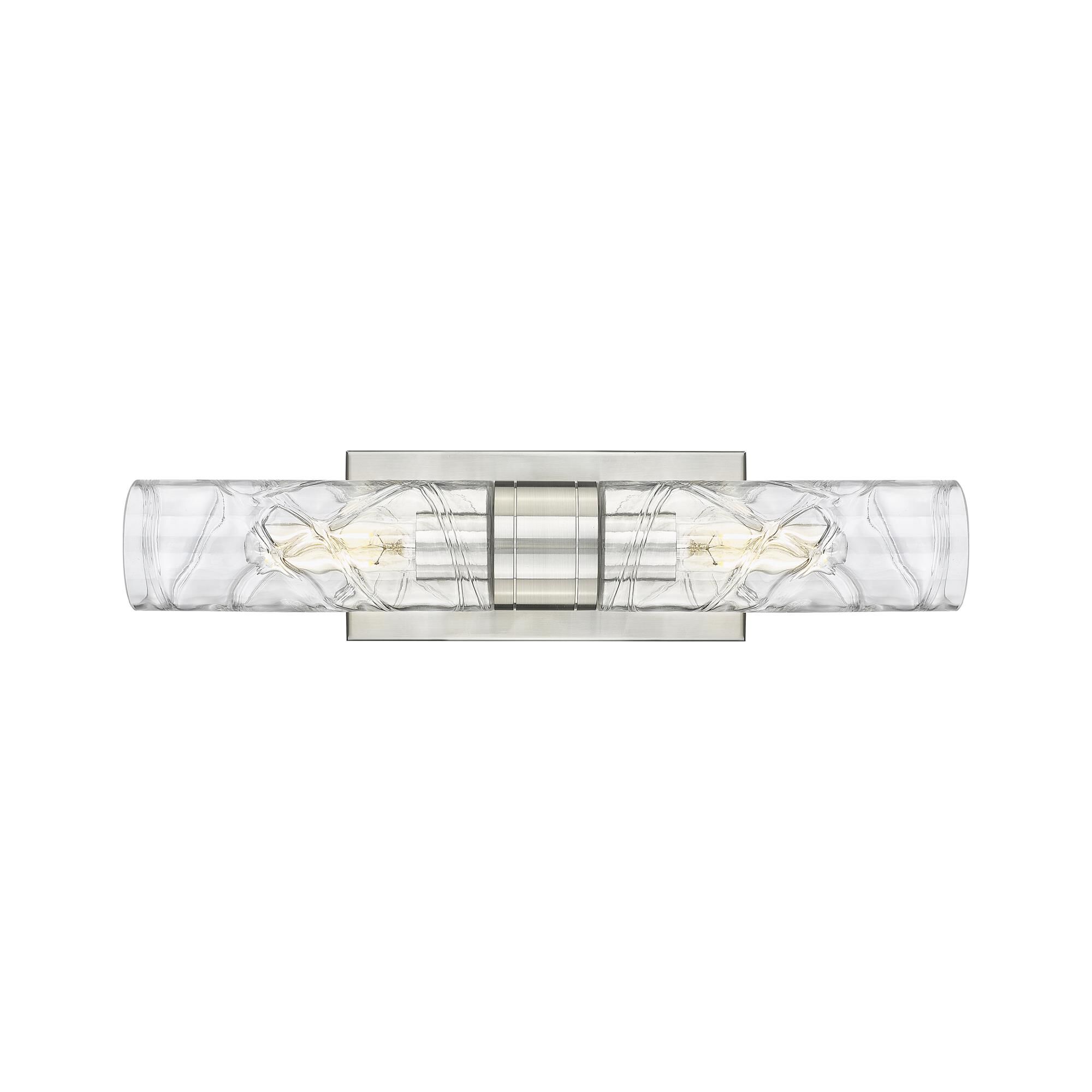 Shown in Satin Nickel finish and Deco Swirl glass
