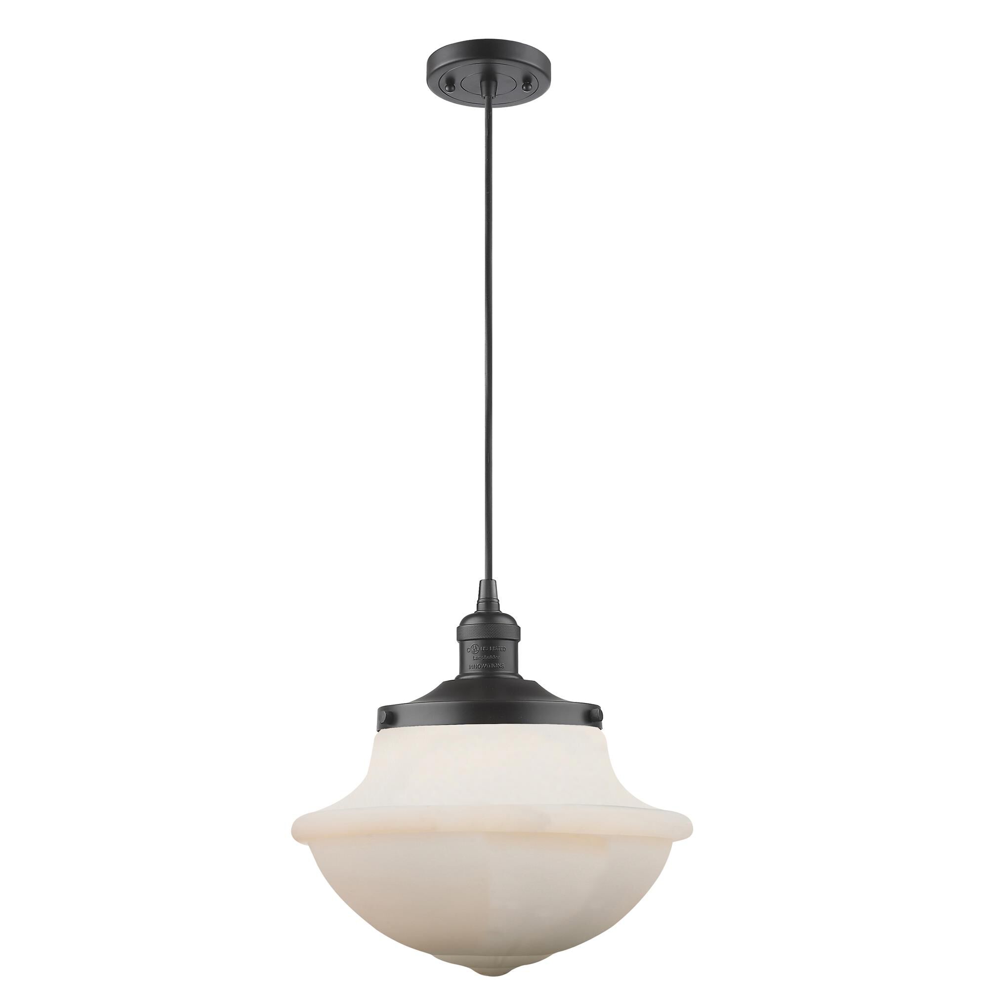 Shown in Oil Rubbed Bronze finish and Matte White glass