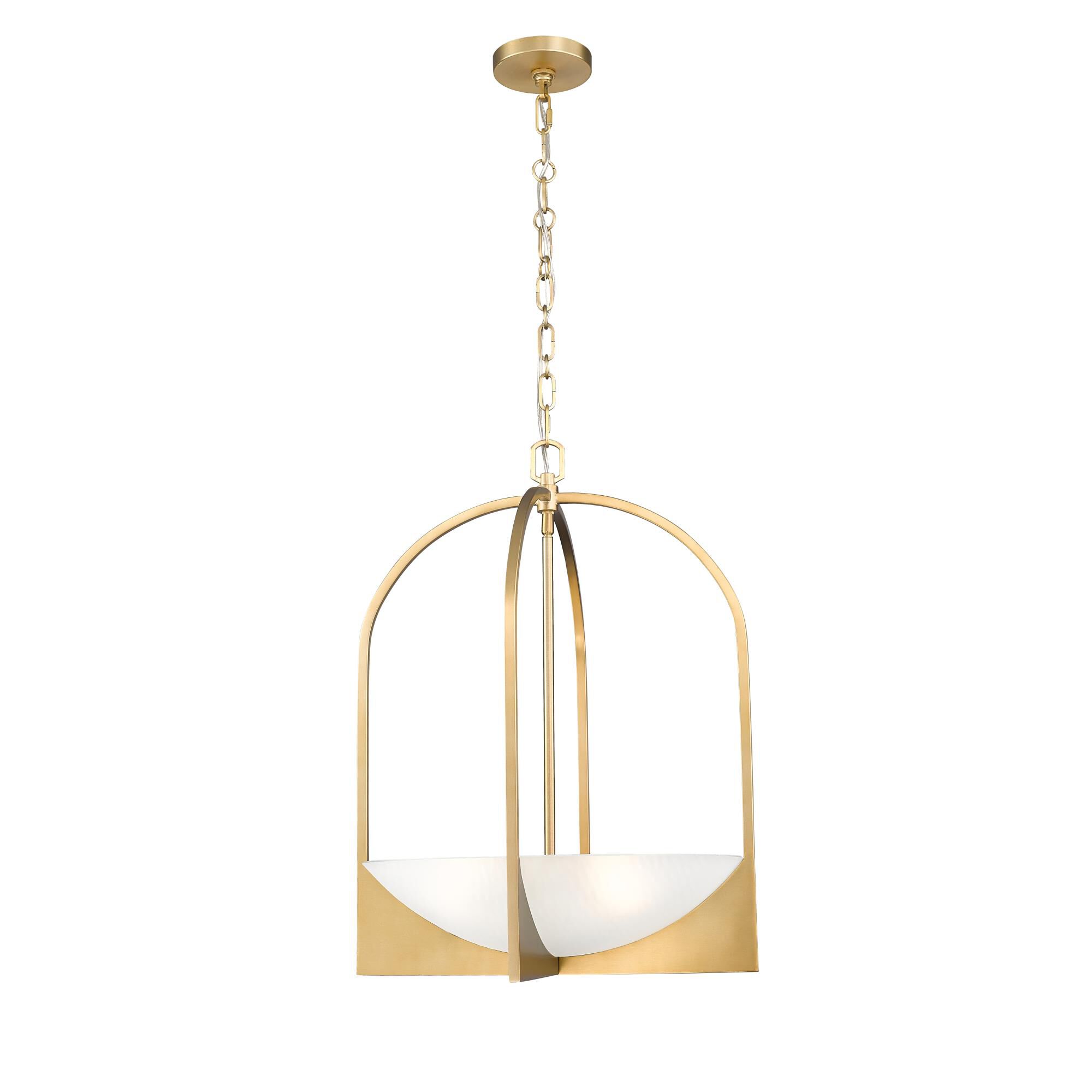 Shown in Modern Gold finish and Sand Blast glass and Sand Blast shade