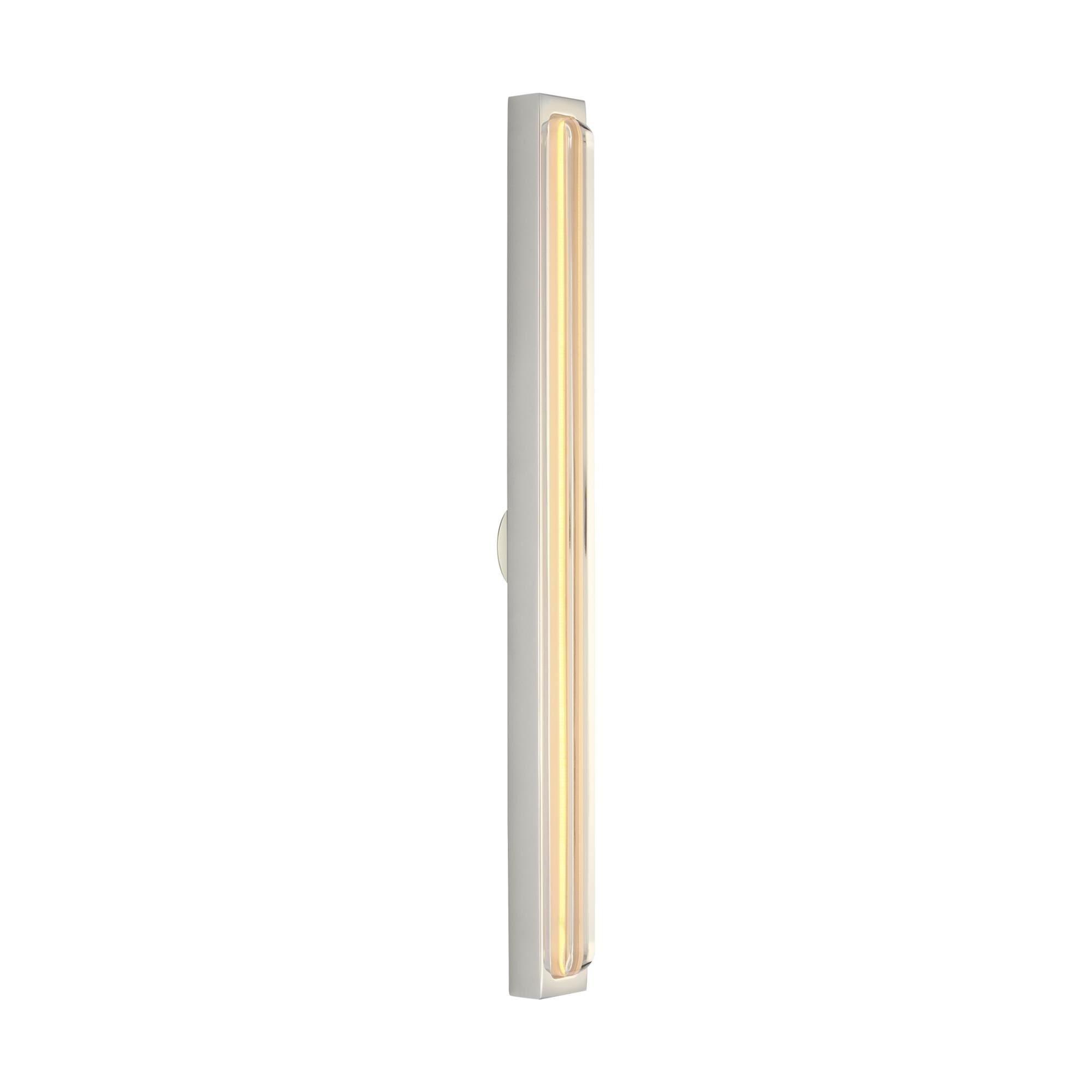 Shown in Polished Nickel finish and Clear Crystal glass