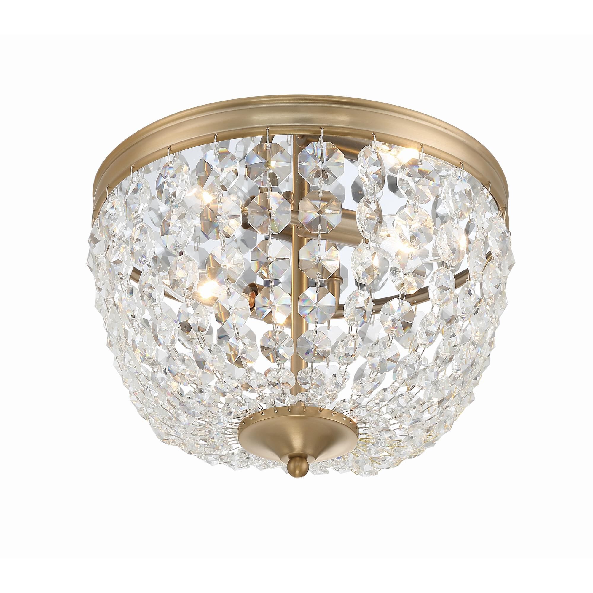Shown in Vibrant Gold finish and Hand Cut crystal