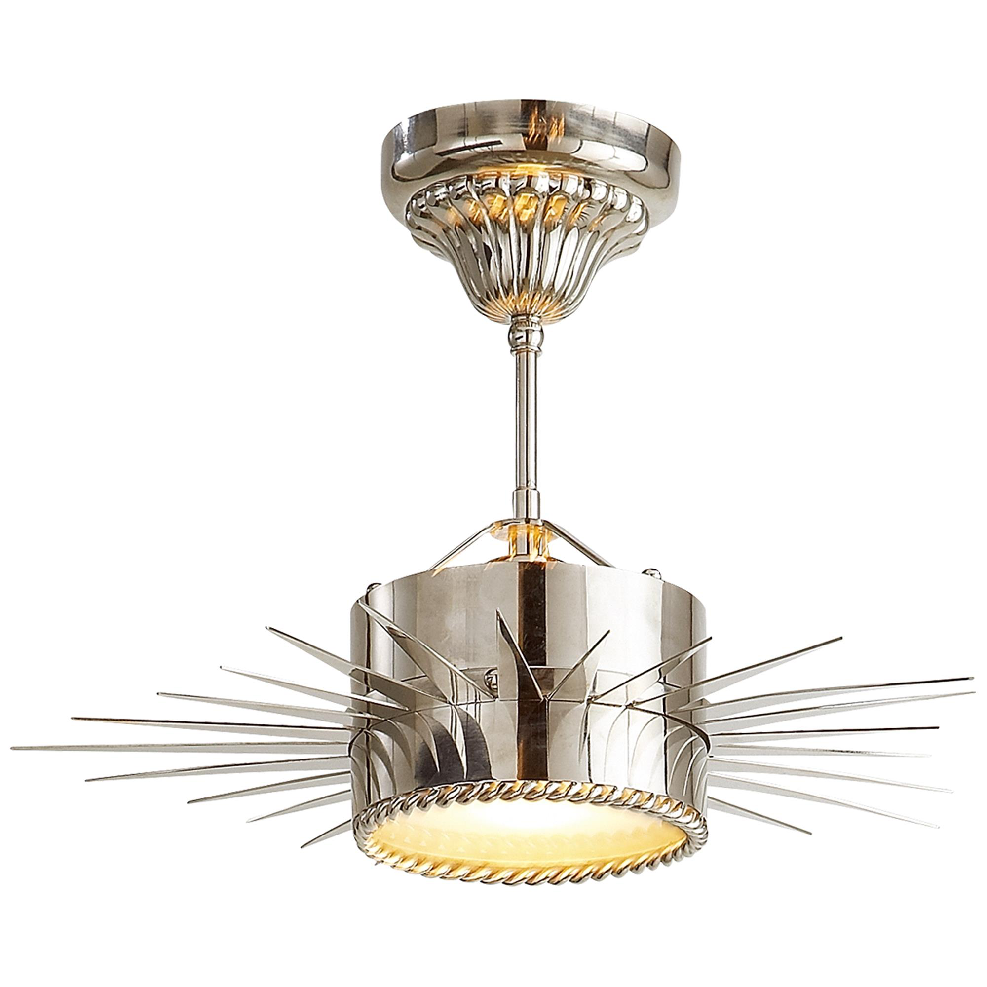 Shown in Polished Nickel finish and Frosted glass