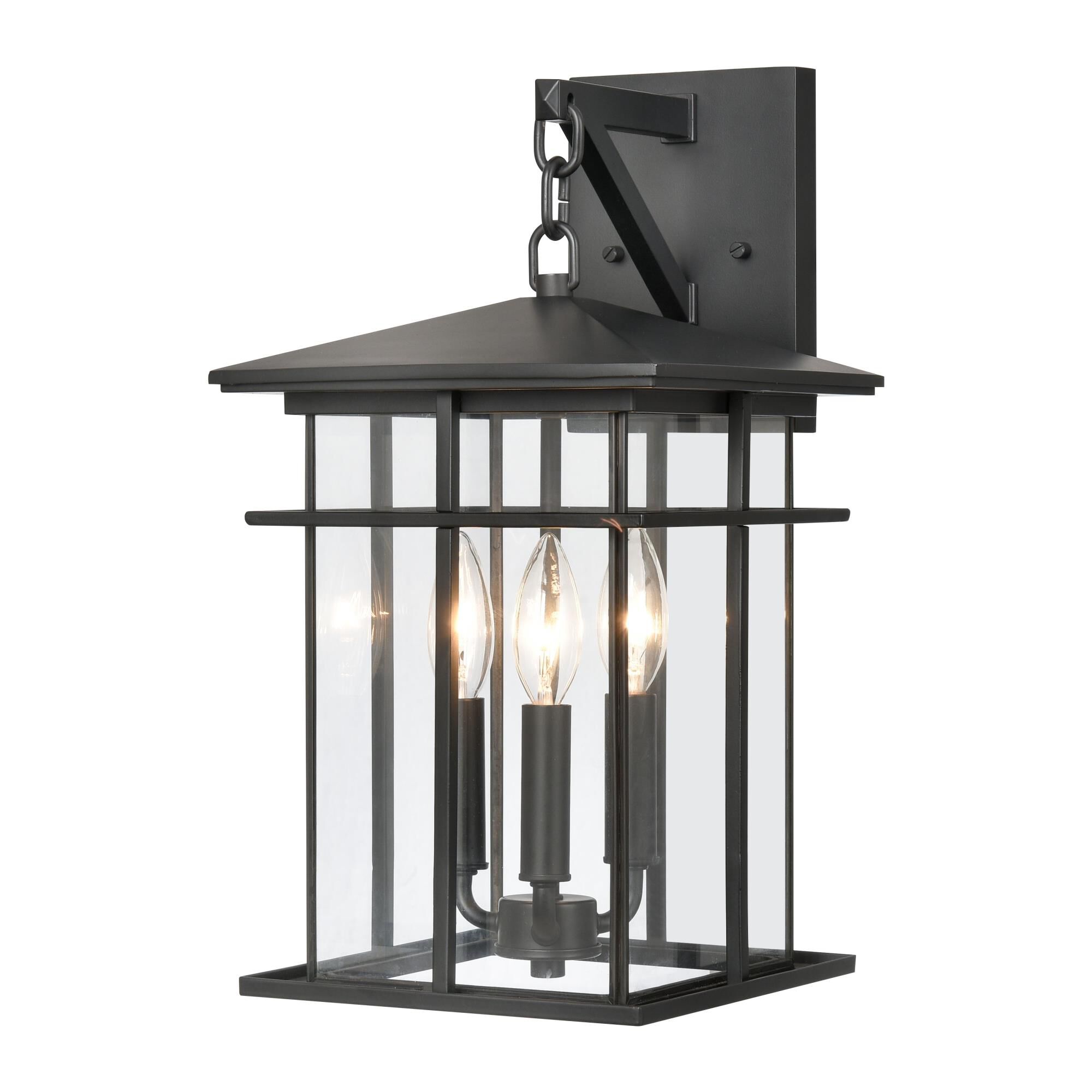 Shown in Matte Black finish and Clear glass