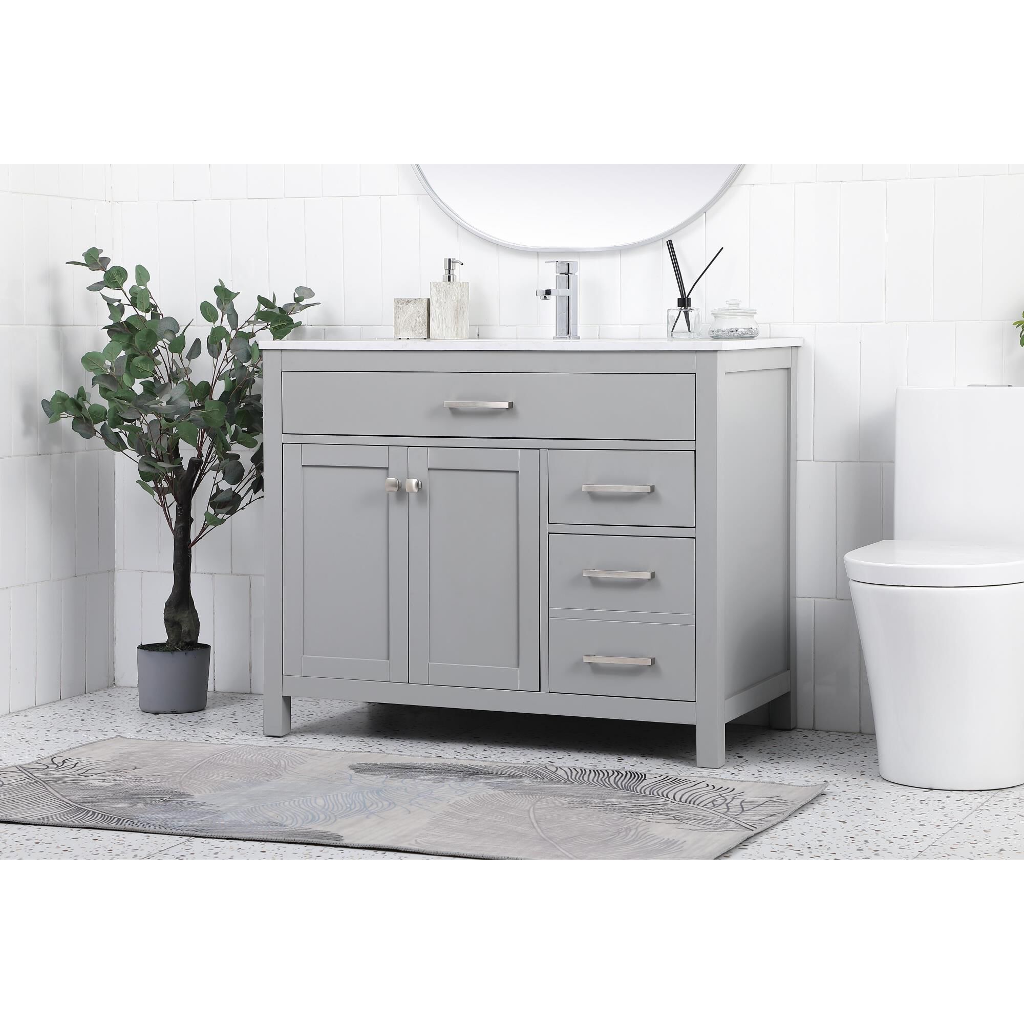 Shown in Grey finish