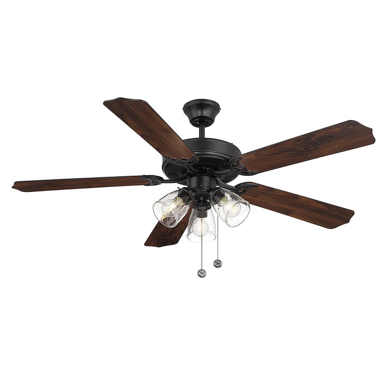 52 Inch Ceiling Fan with Light Kit by Meridian Lighting