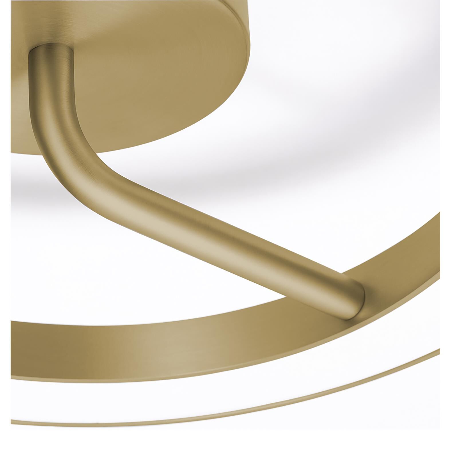 Shown in Light Antique Brass finish and White glass