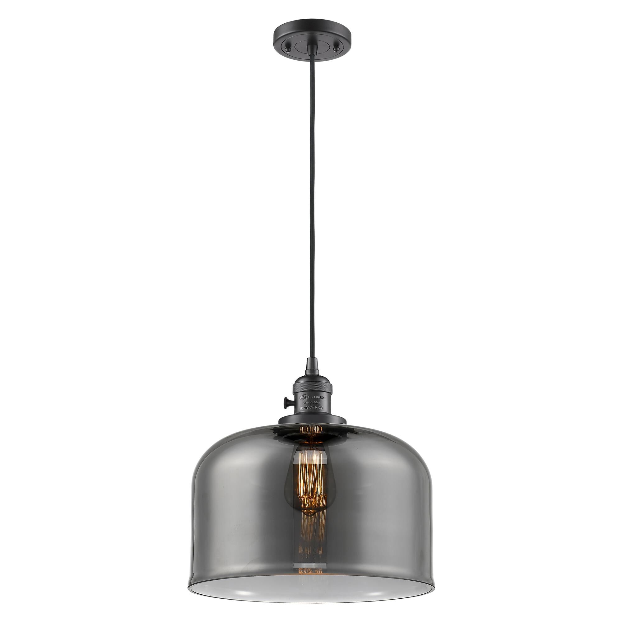 Shown in Oil Rubbed Bronze finish and Plated Smoke glass
