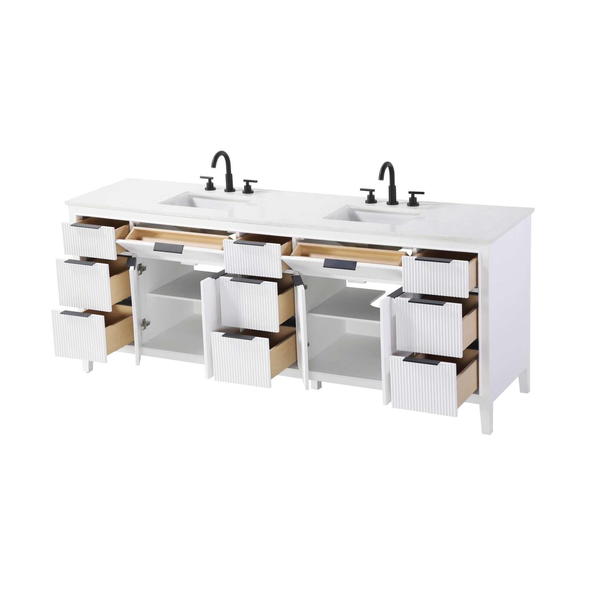 Langston 84 Inch Bath Vanity by Elegant Decor