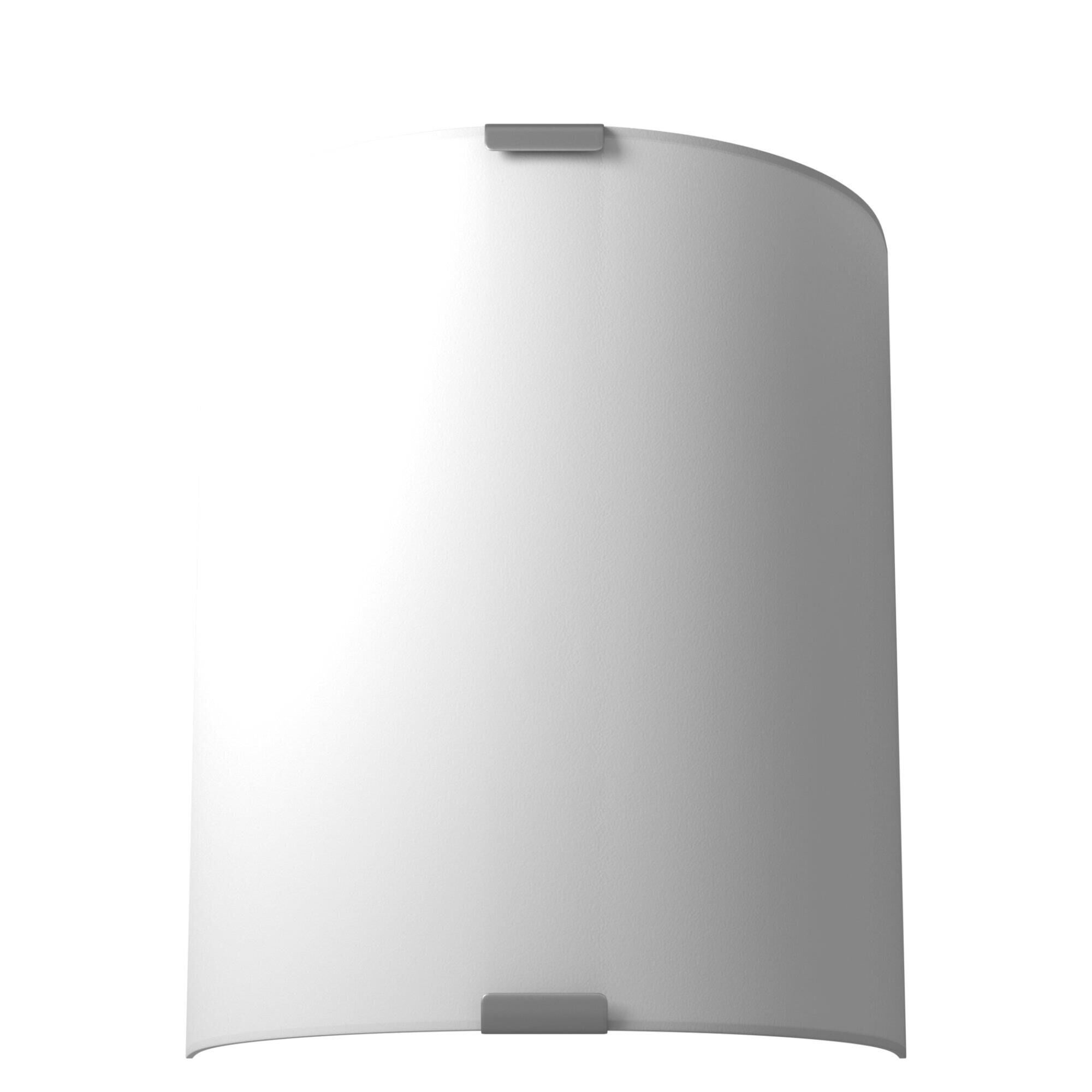 Shown in Chrome finish and Satin glass