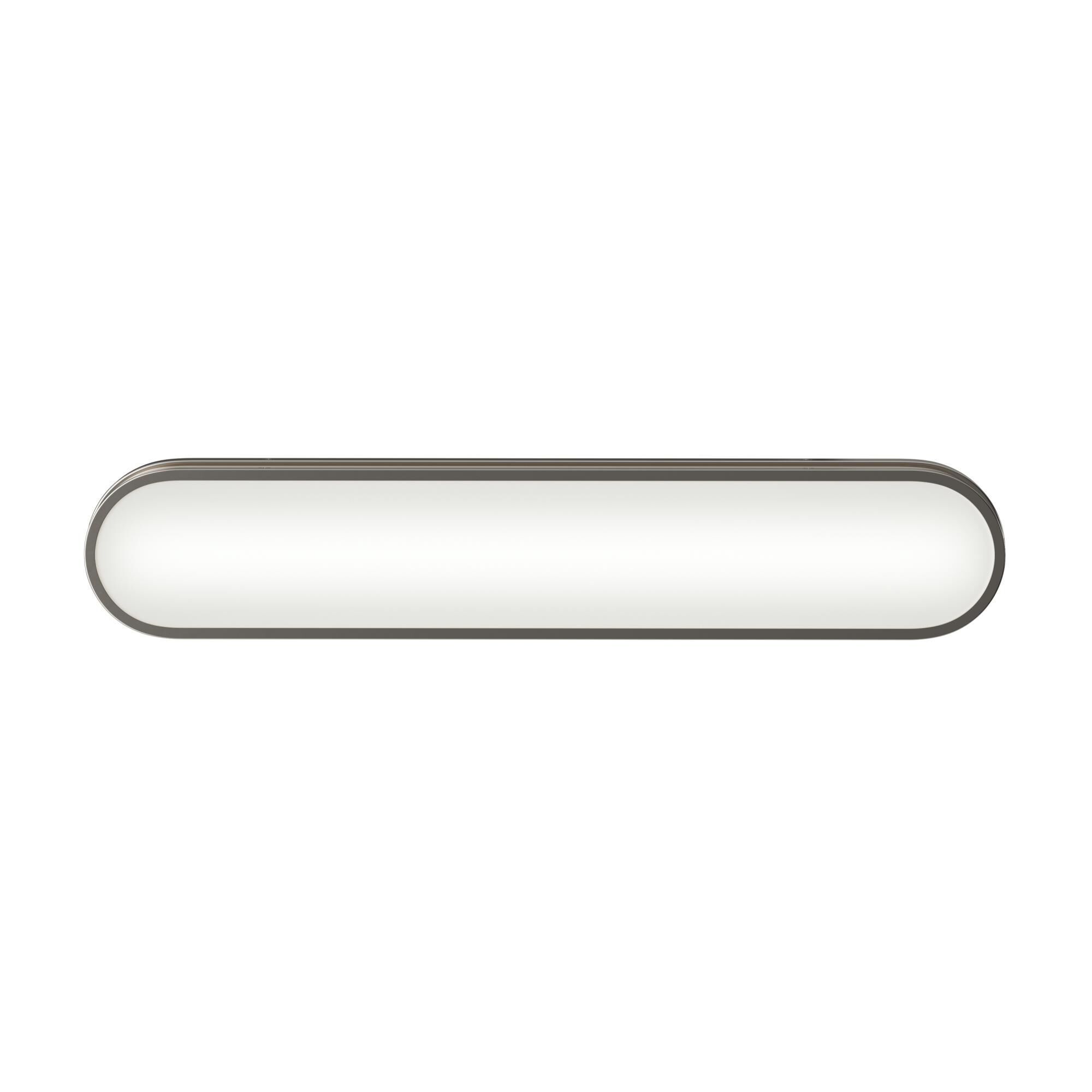 Shown in Polished Nickel finish and White glass