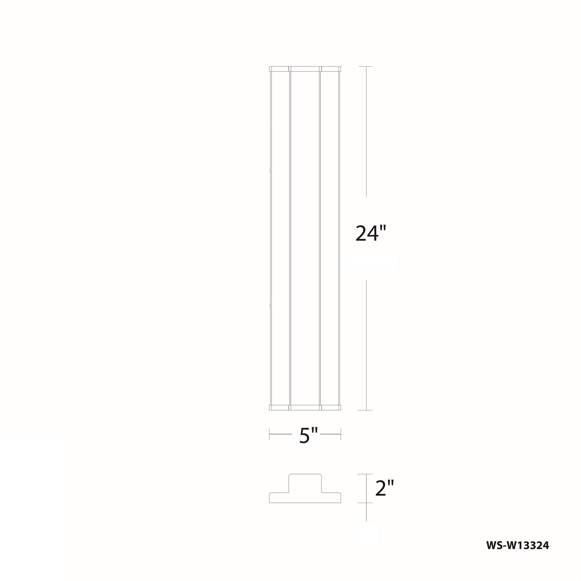 dweLED Revels 24 Inch Tall LED Outdoor Wall Light