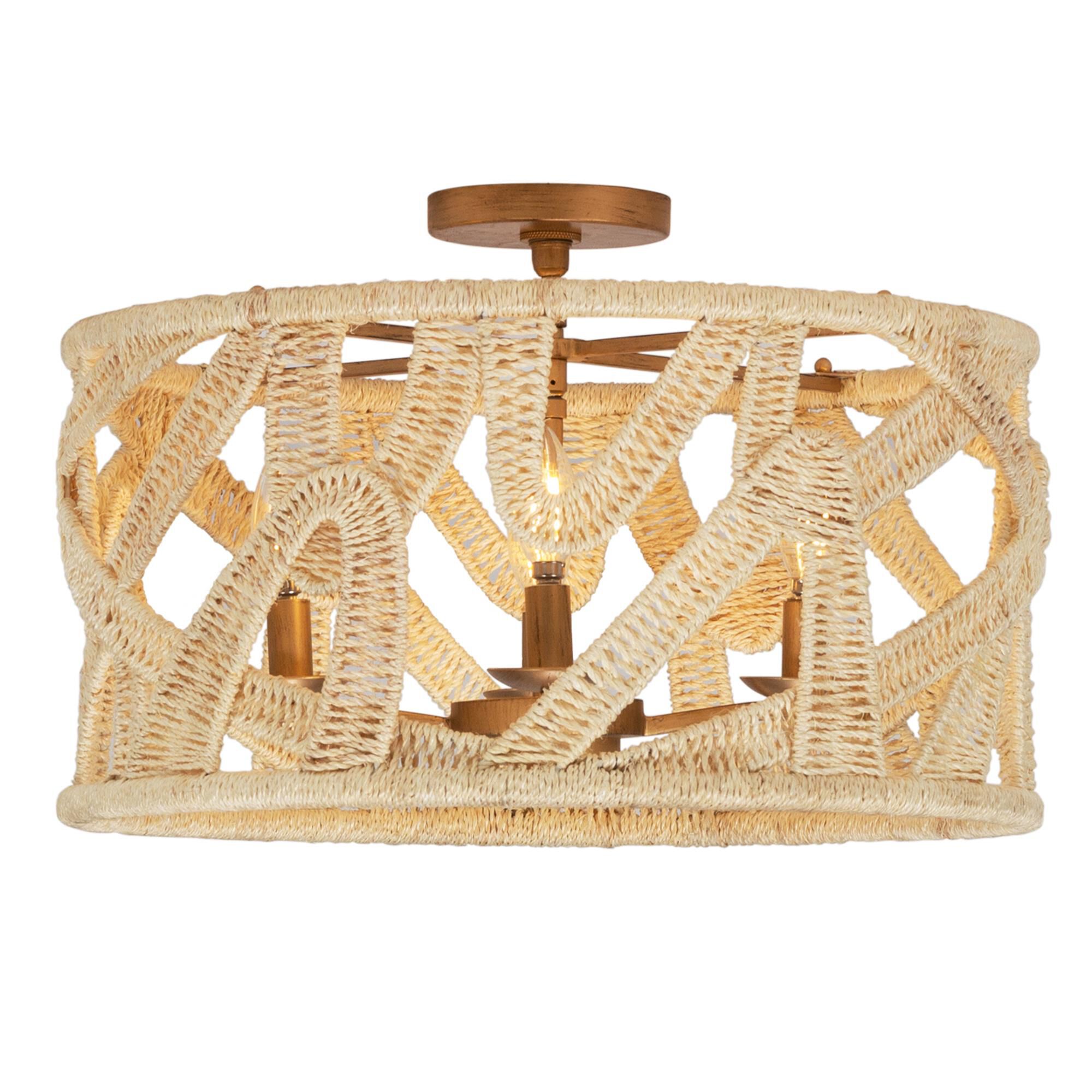 Soga 20 Inch Semi Flush Mount by Kalco Lighting