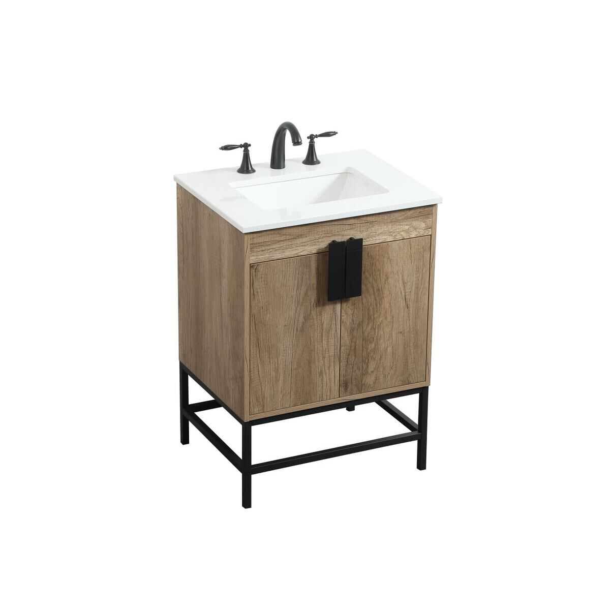 Shown in Natural Oak finish and Without Backsplash accent