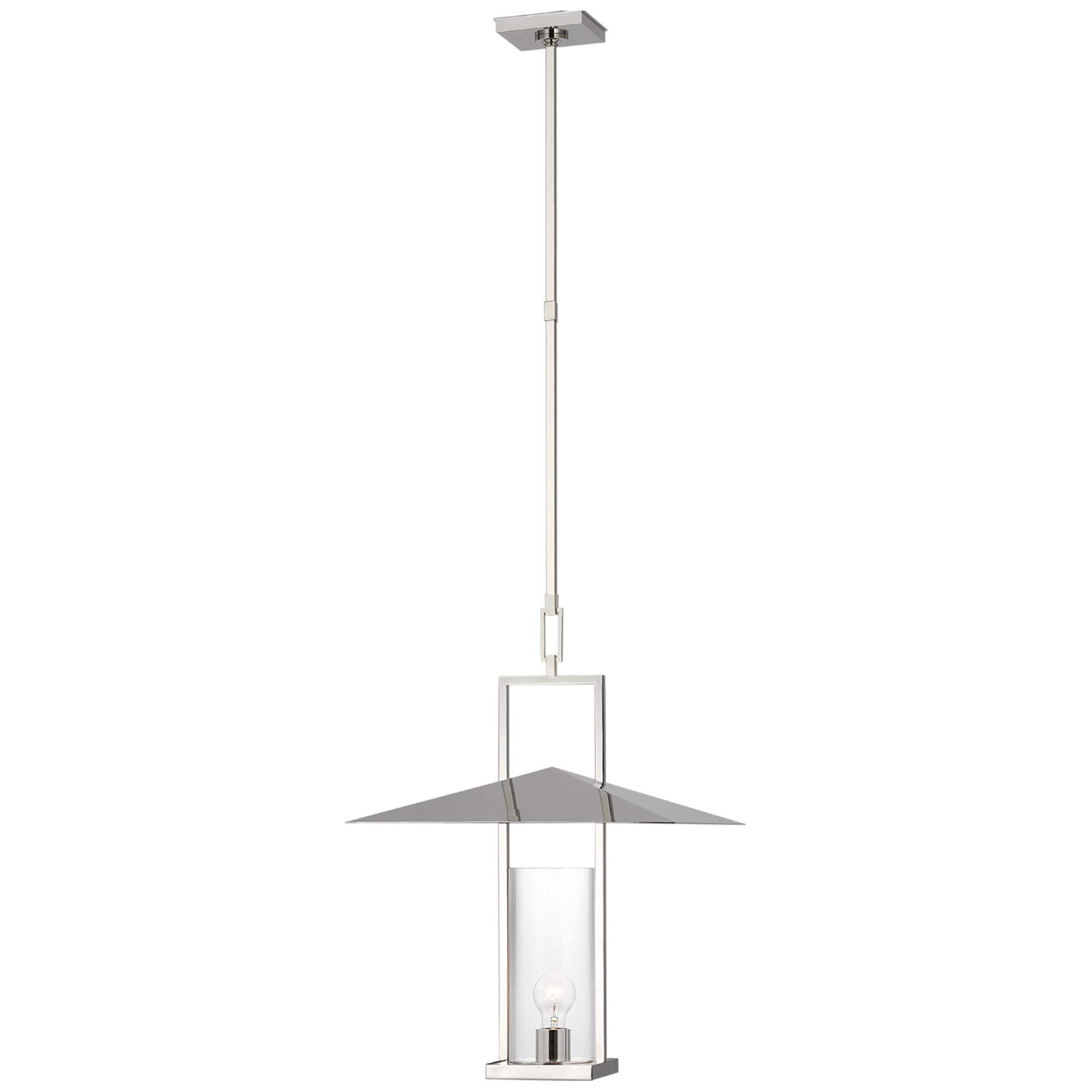 Shown in Polished Nickel finish and Clear glass