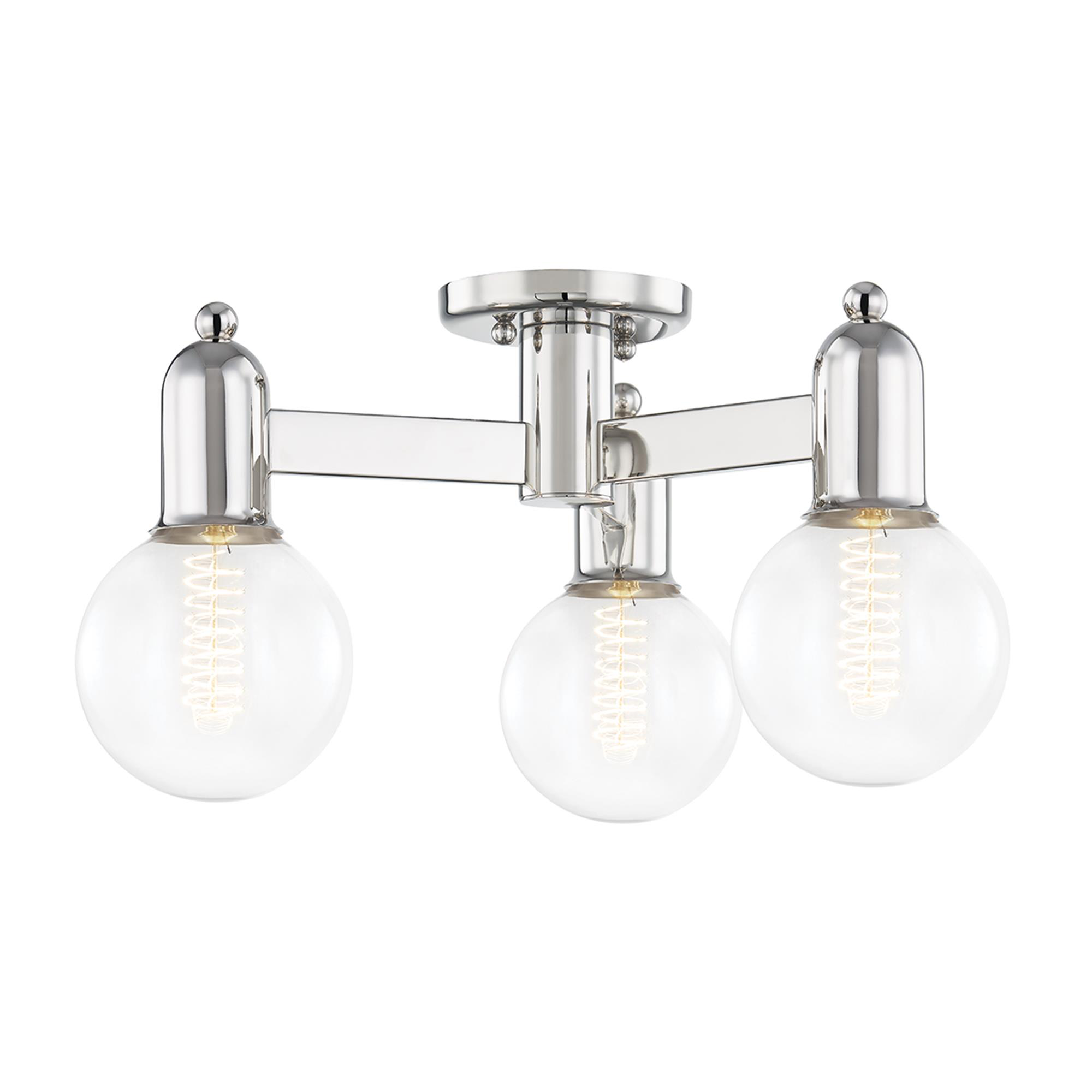 Bryce 18 Inch 3 Light Semi Flush Mount,