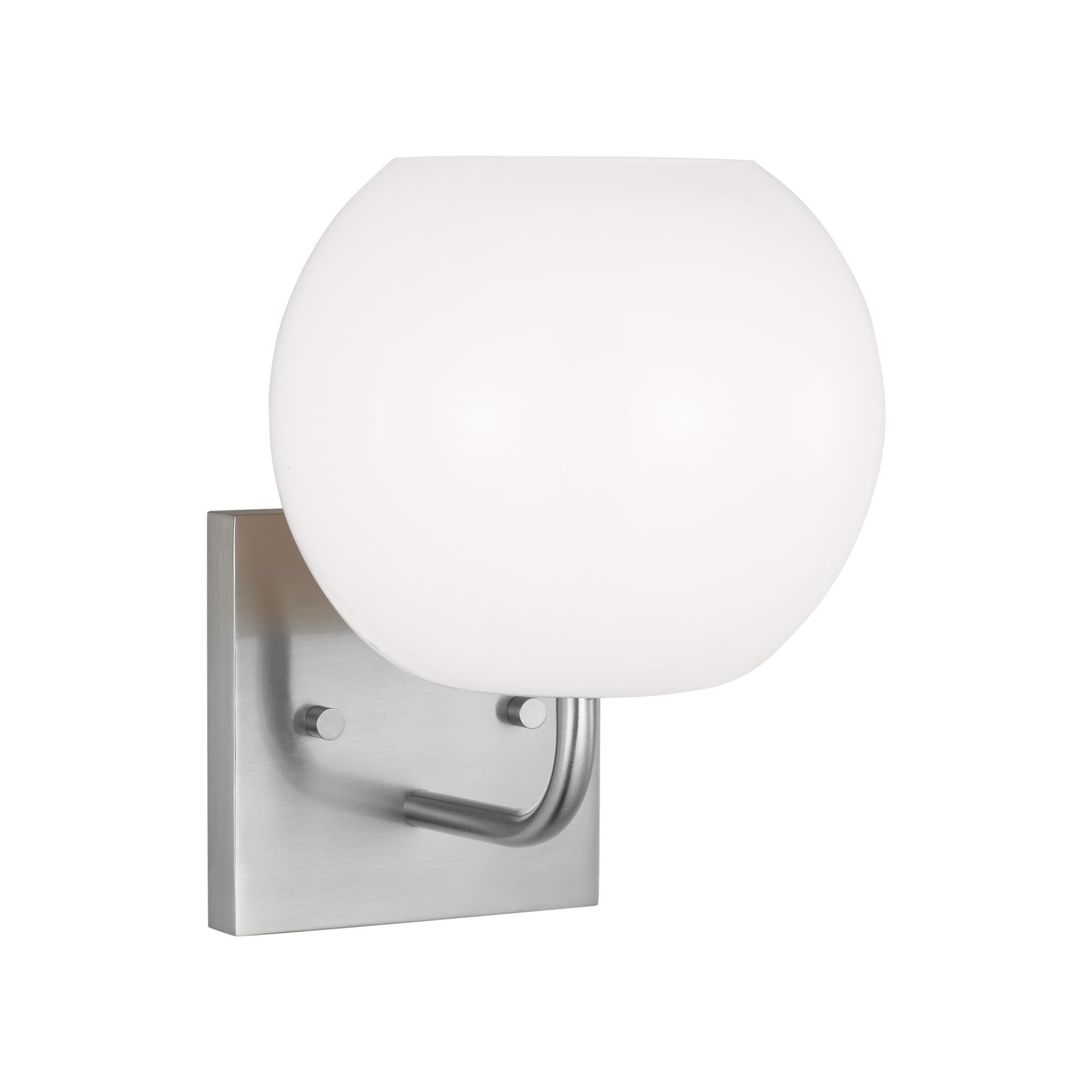 Shown in Brushed Steel finish and Opal Glass shade