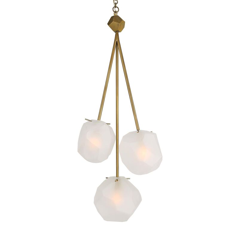 Revelation Design Geodesic 13 Inch 3 Light Multi Light Pendant by Uttermost