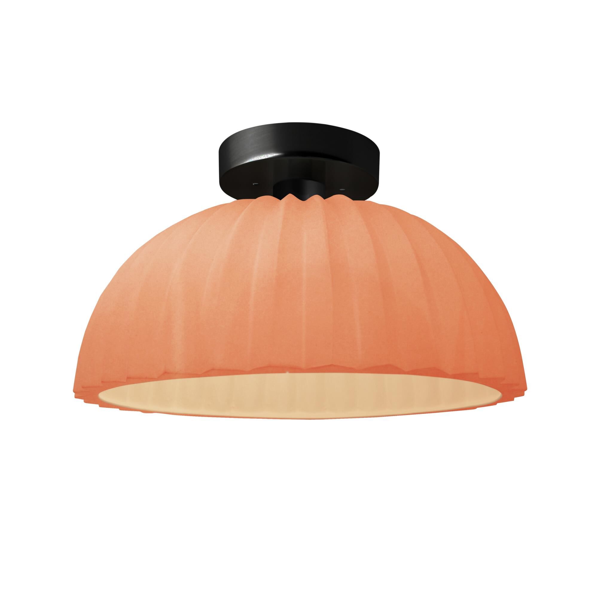 Pleated Dome 13 Inch Semi Flush Mount by Justice Design Group