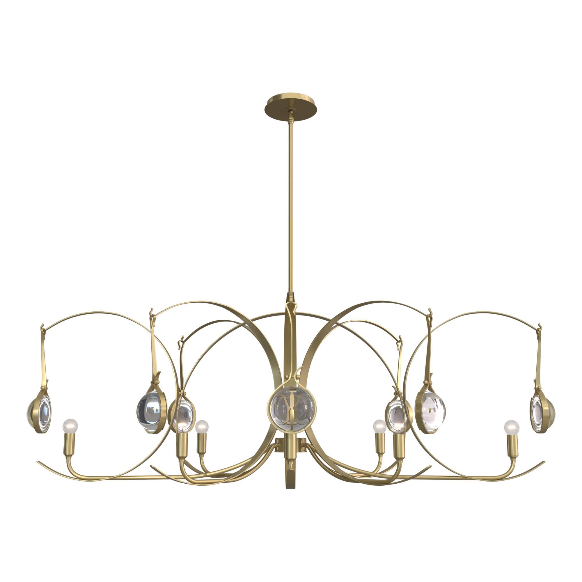 Shown in Modern Brass finish and Clear glass and Modern Brass accent