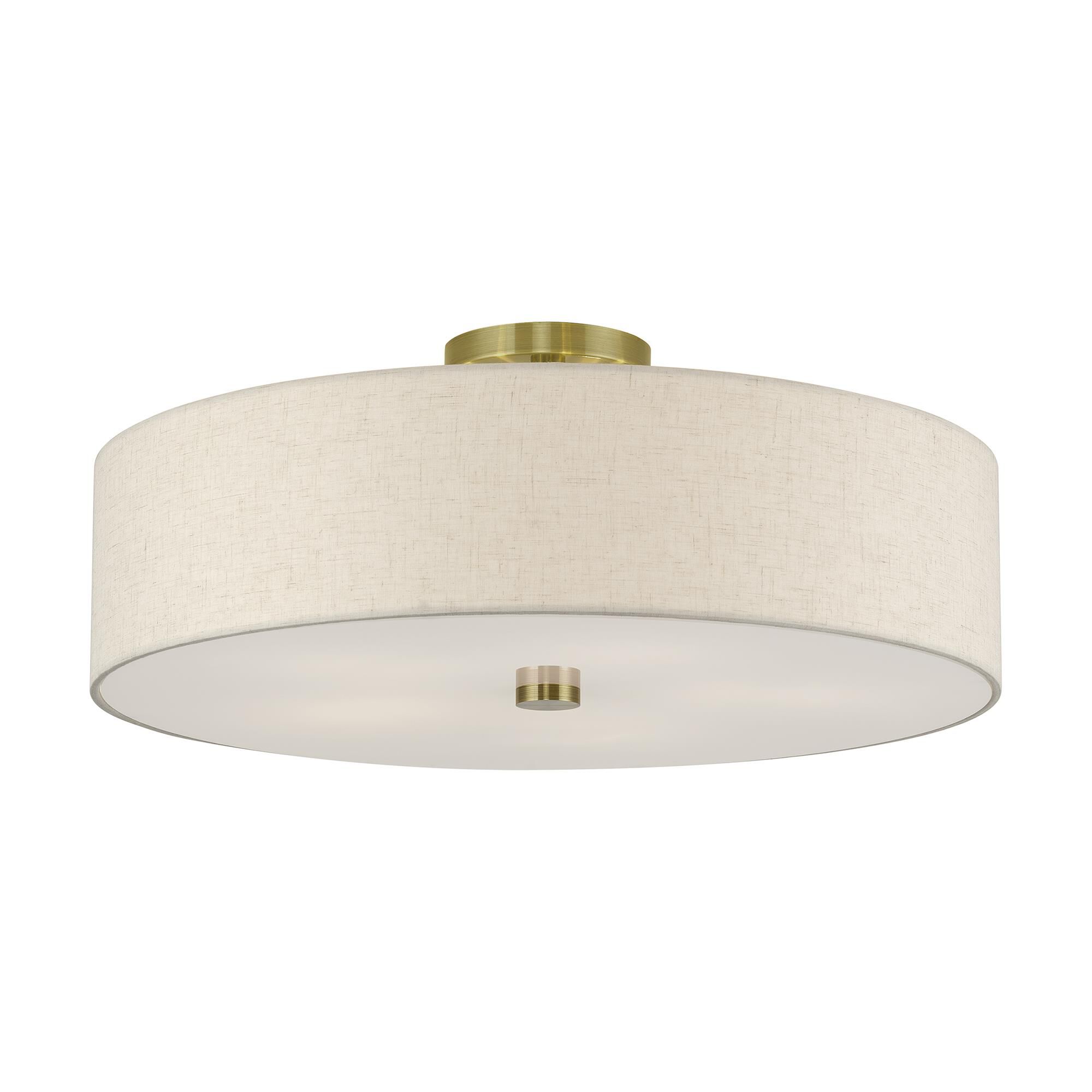 Monroe 22 Inch Semi Flush Mount by Livex Lighting