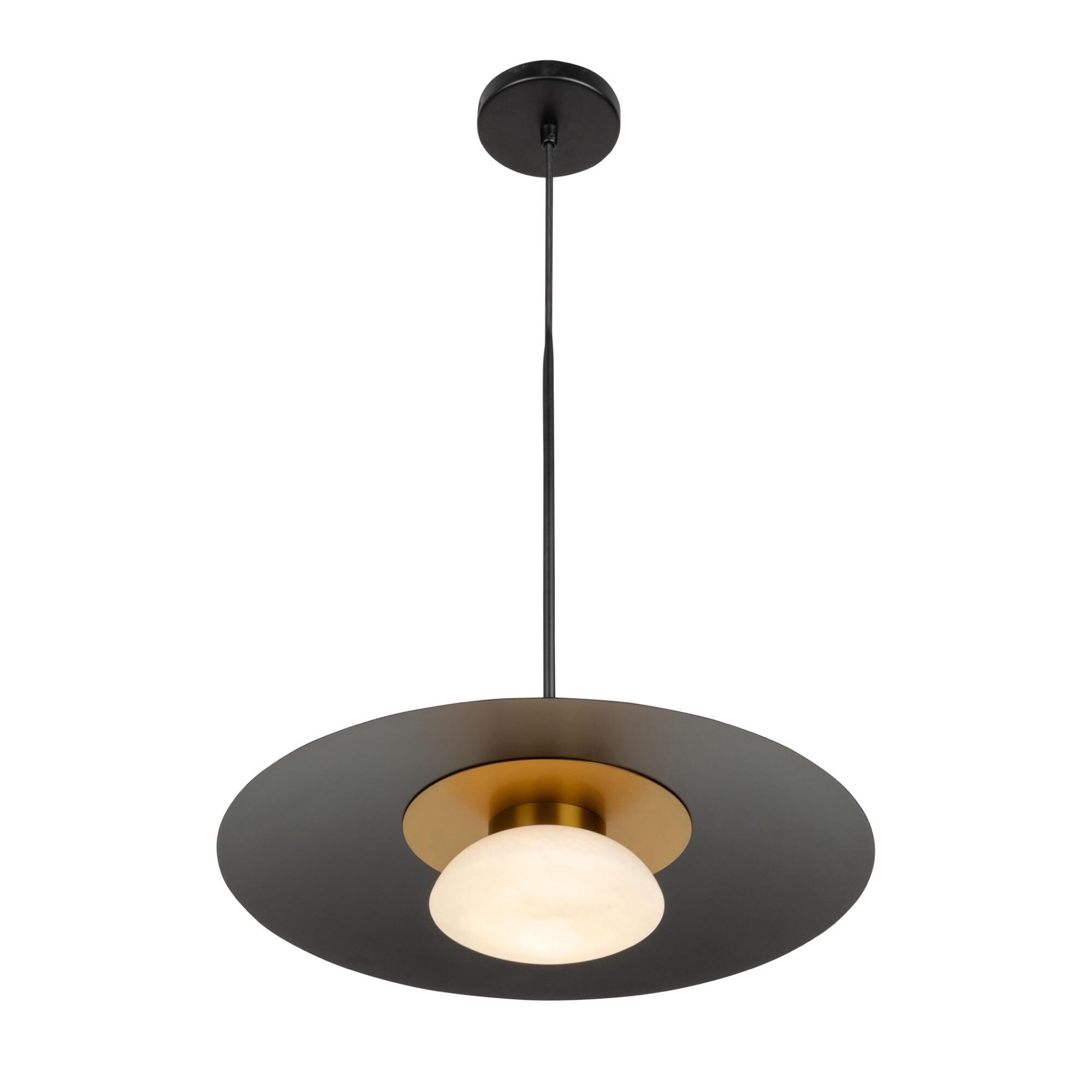 Shown in Black finish and Glass shade