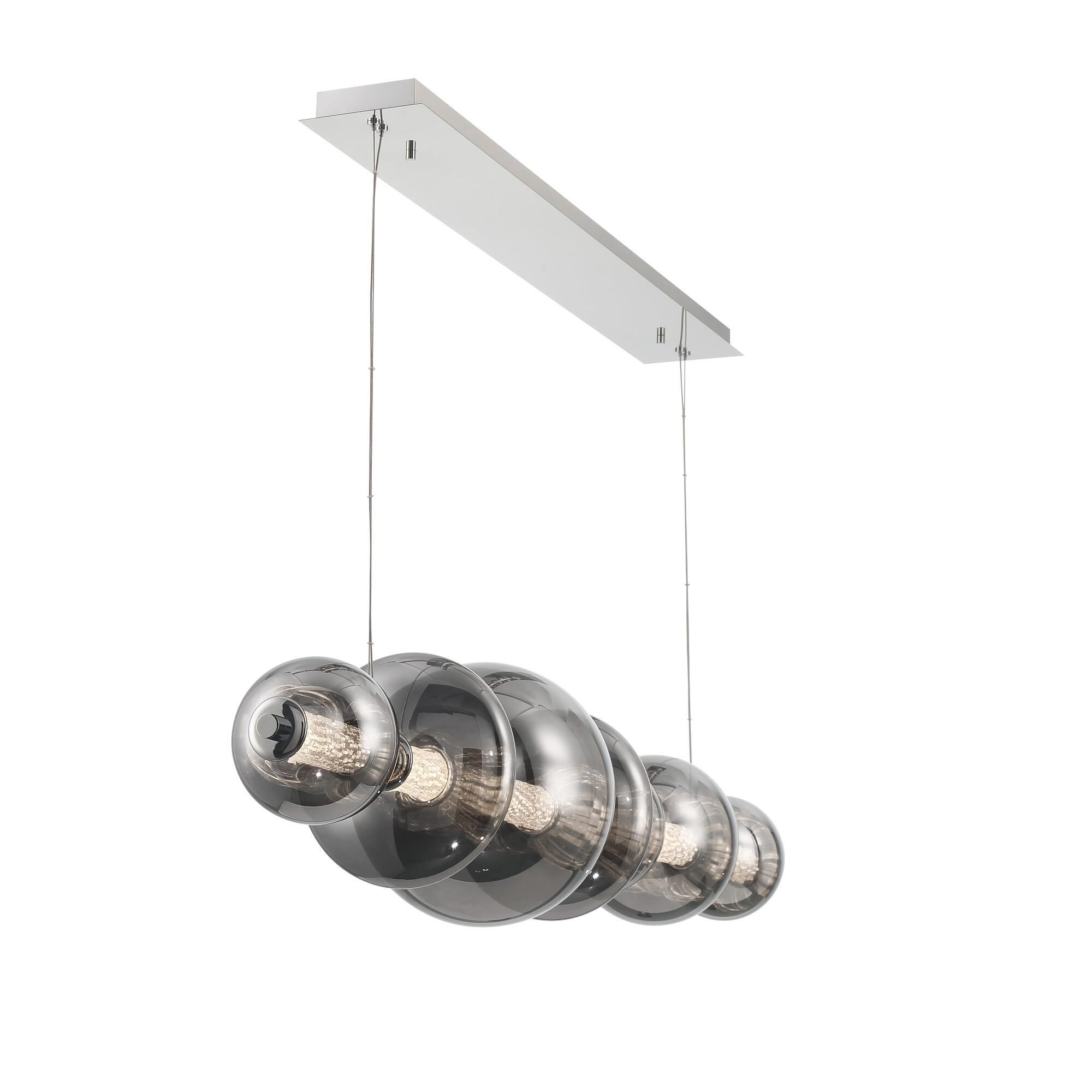 Shown in Chrome finish and Smoke glass