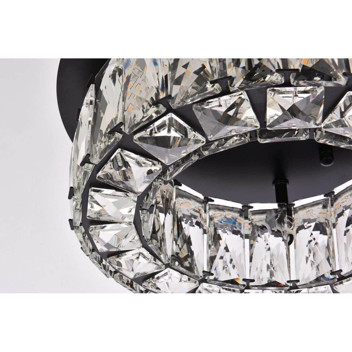 Shown in Black finish and Clear Royal Cut crystal