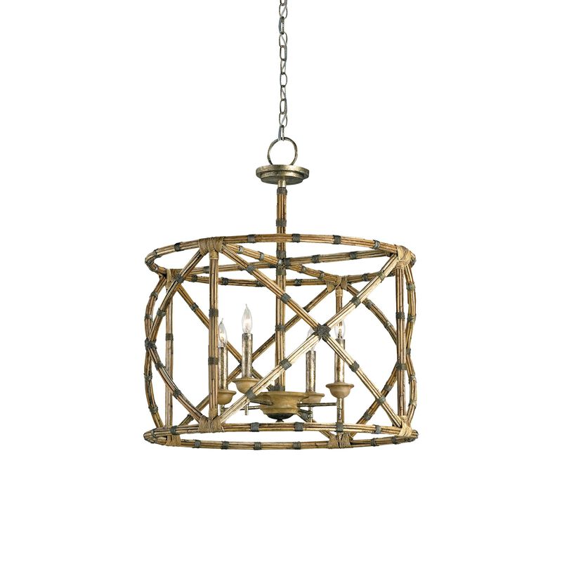 Palm Medium Lantern Pendant by Currey & Company