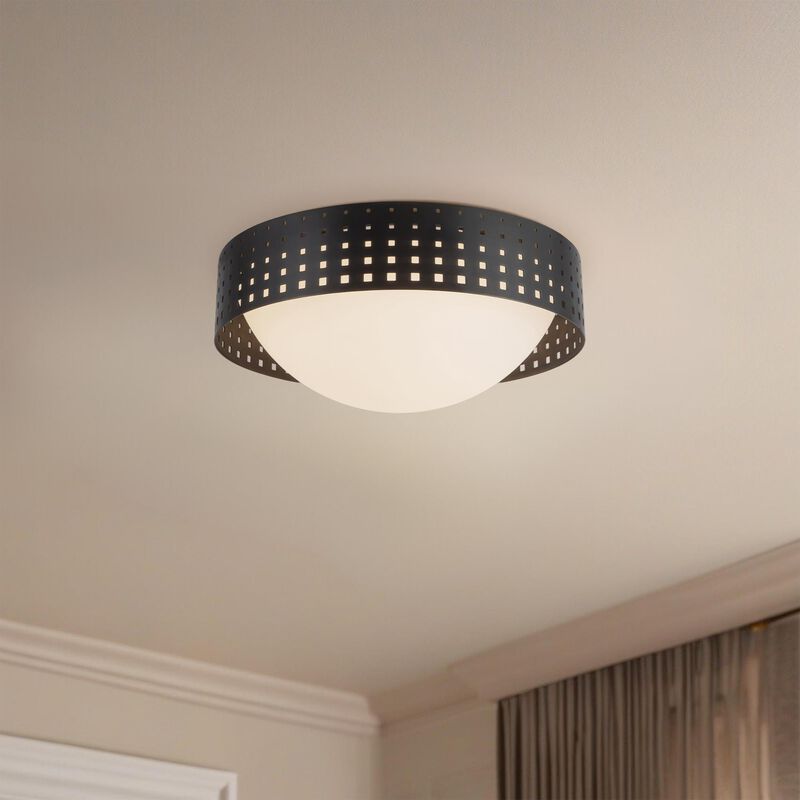 Peyton Fox Astoria 14 Inch 3 Light Flush Mount by Kuzco