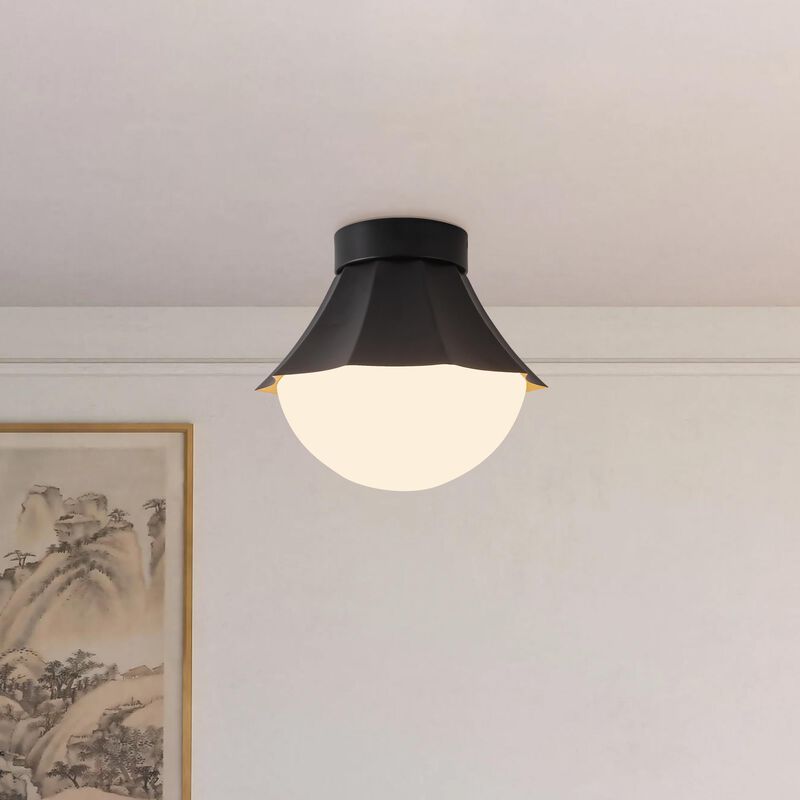 Peyton Fox Shelton 11 Inch Semi Flush Mount by Alora Mood