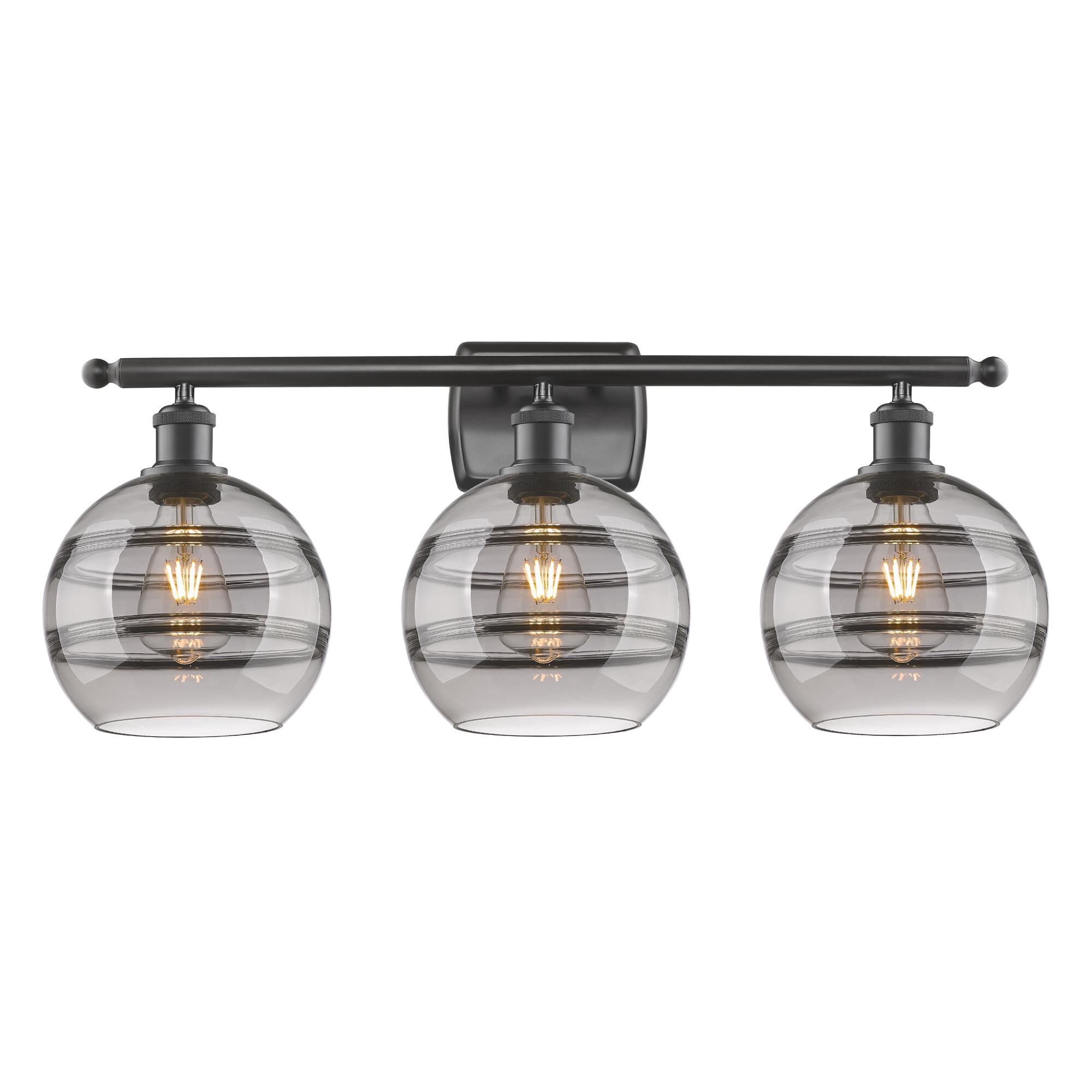 Shown in Oil Rubbed Bronze finish and Light Smoke glass