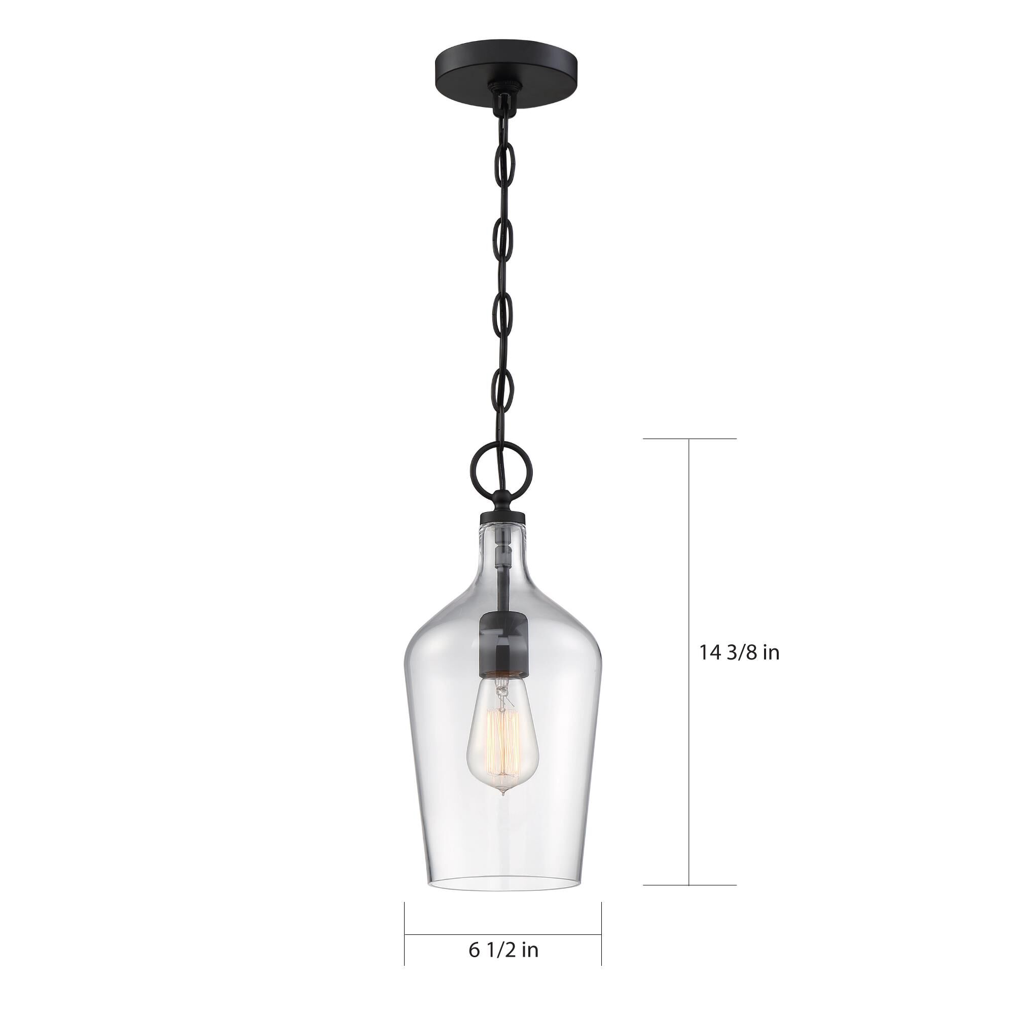 Shown in Matte Black finish and Clear glass