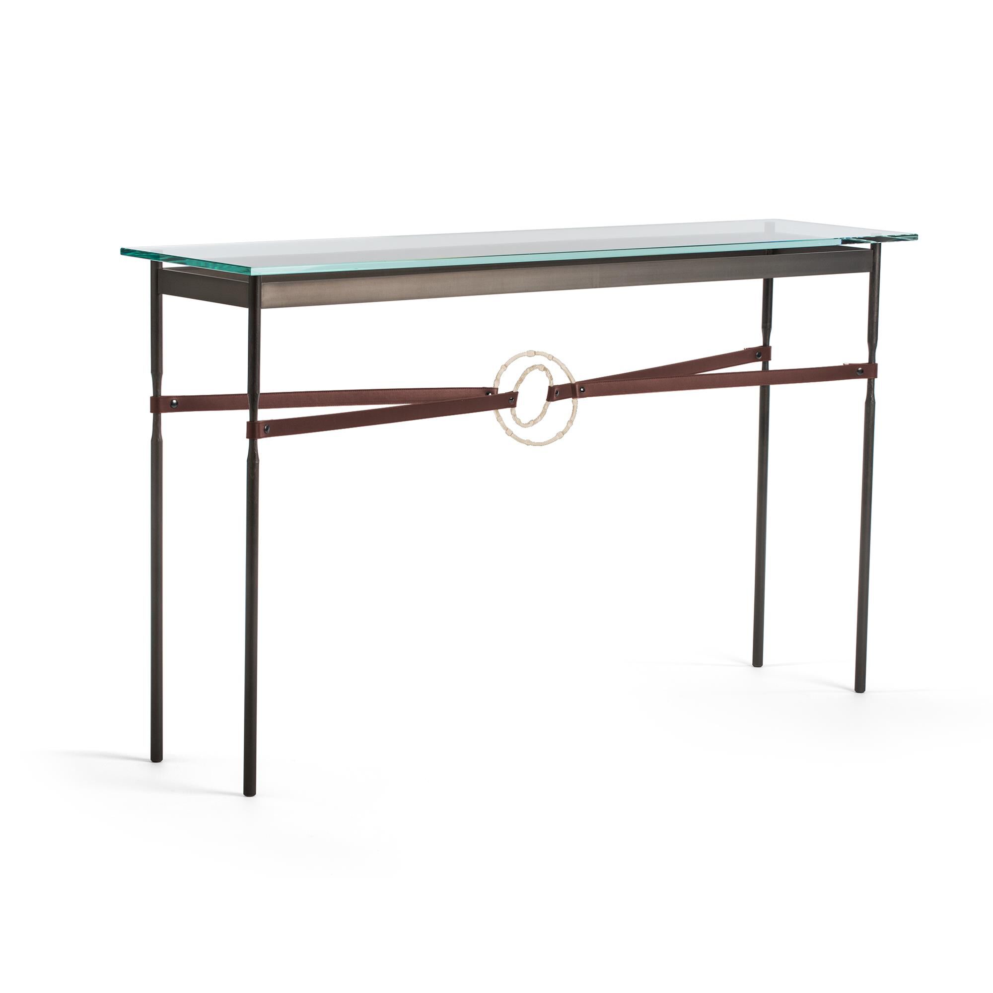 Shown in Dark Smoke finish and Soft Gold with Leather British Brown  accent