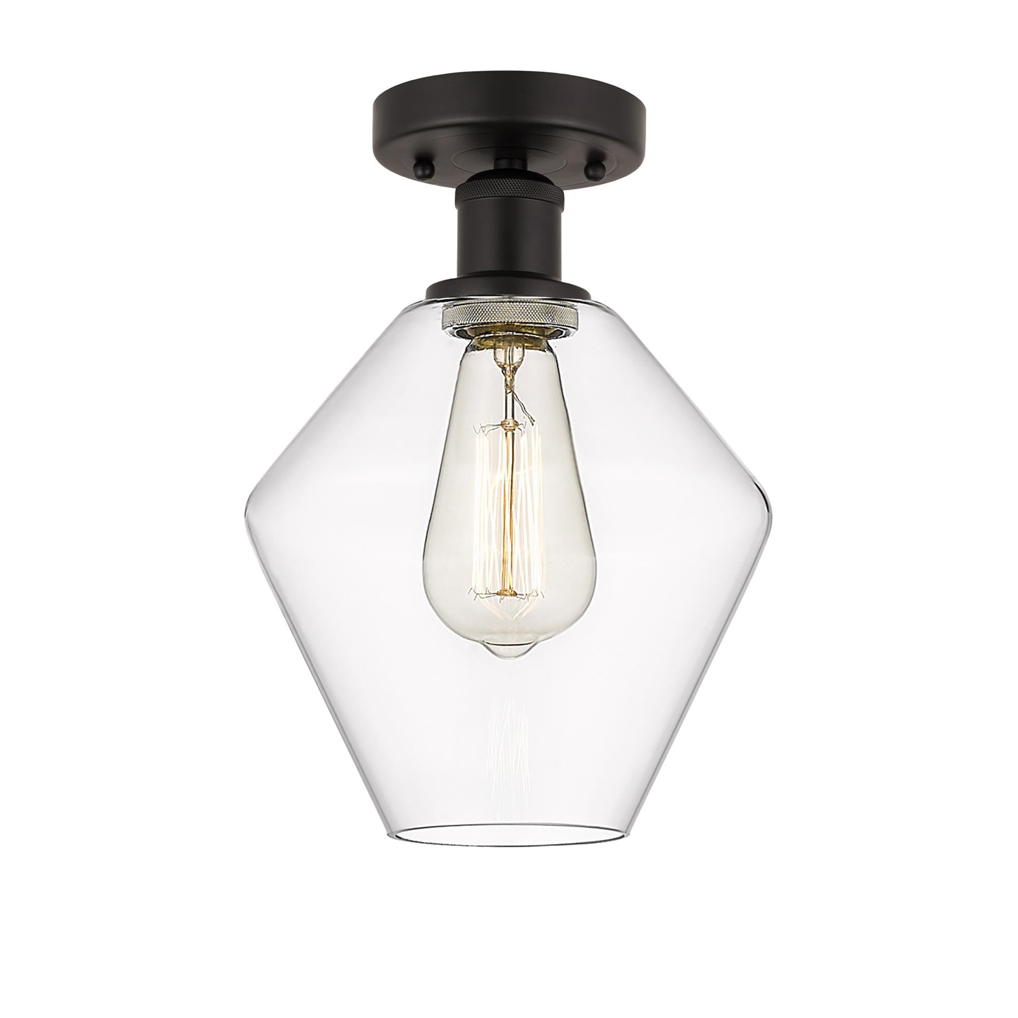 Shown in Oil Rubbed Bronze, Clear finish and Clear glass and Clear Glass shade