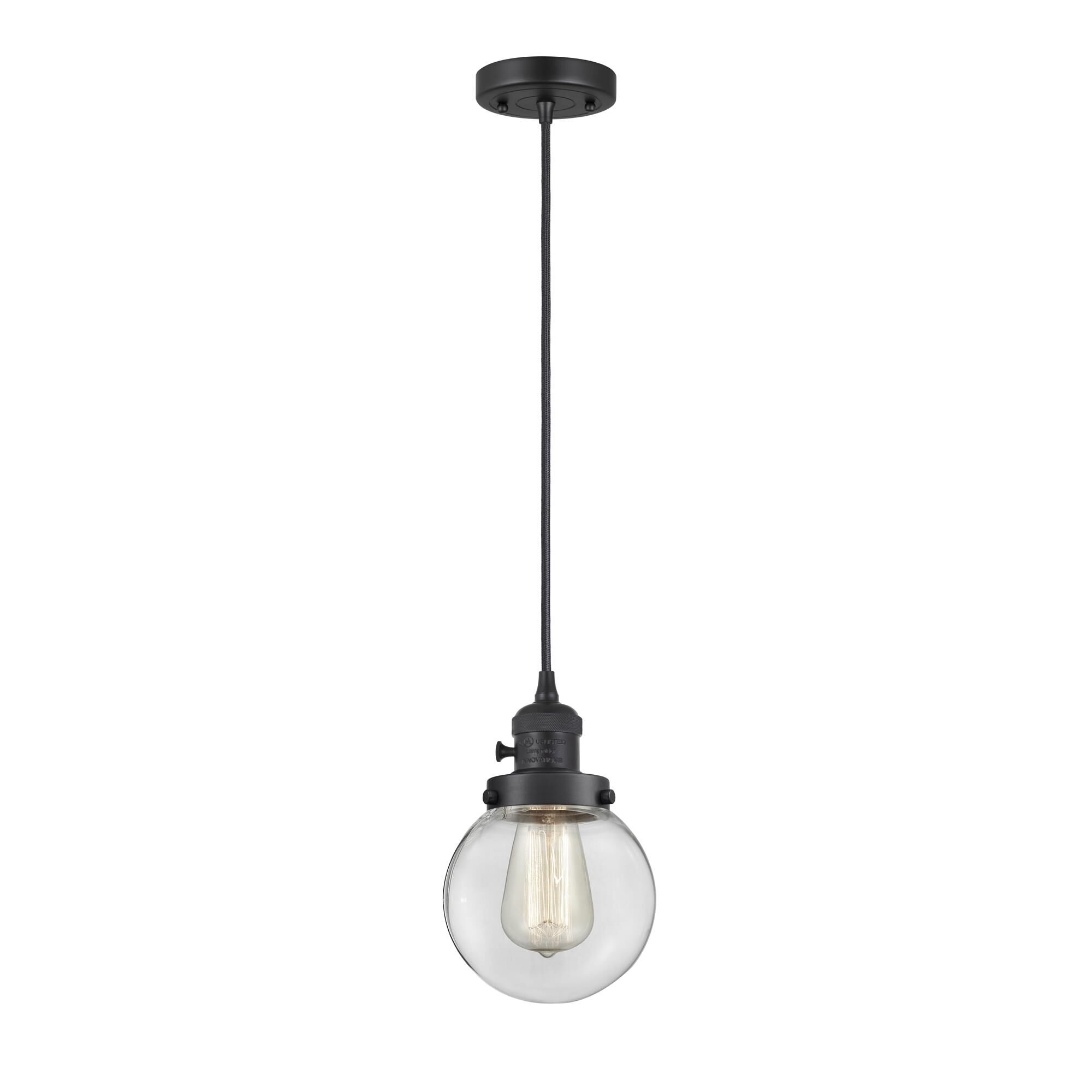 Shown in Matte Black finish and Clear glass