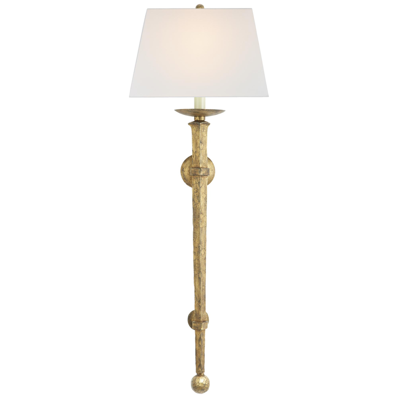 Visual Comfort Signature Collection Chapman & Myers Iron Torch 36 Inch Wall Sconce