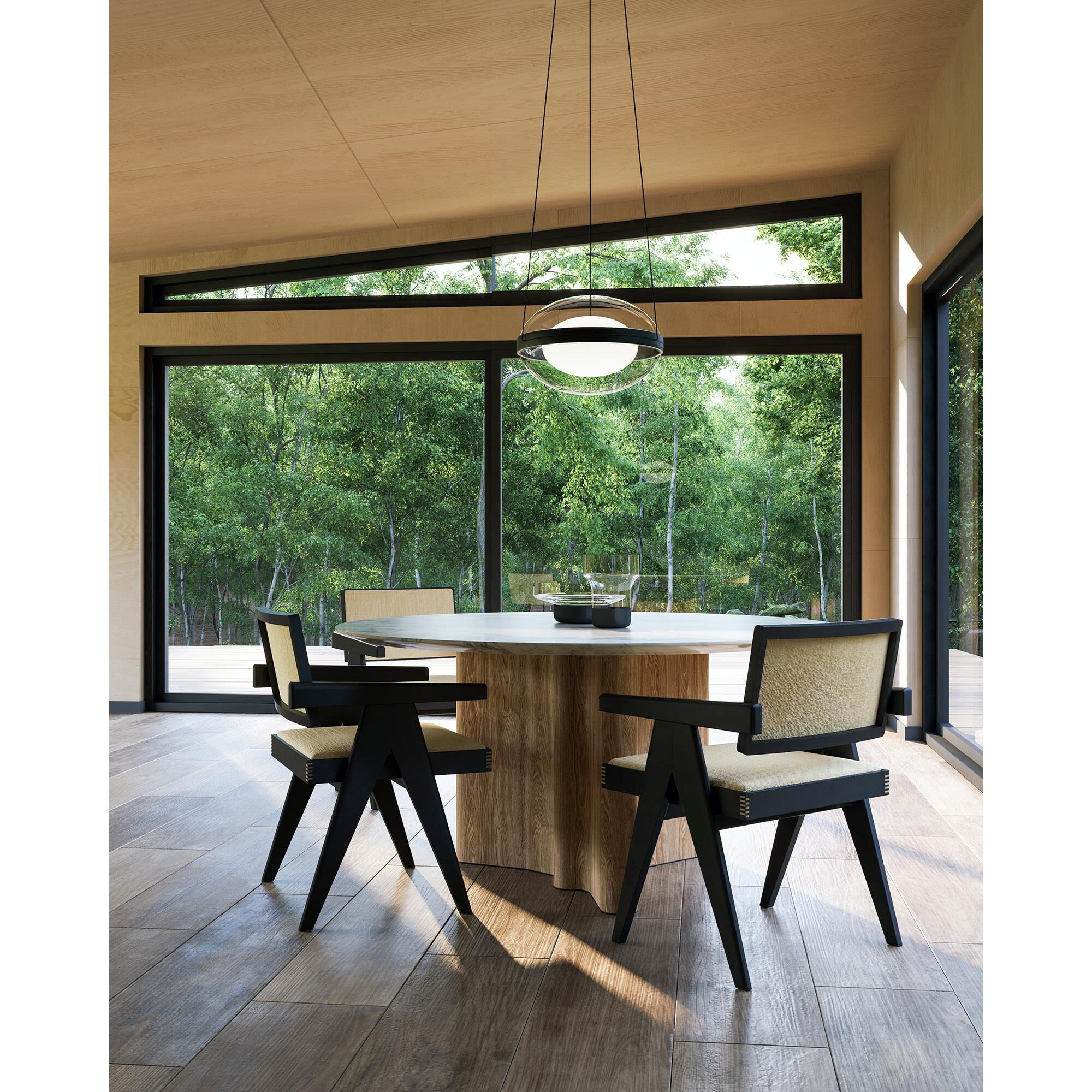 Shown in Black finish and Opal glass