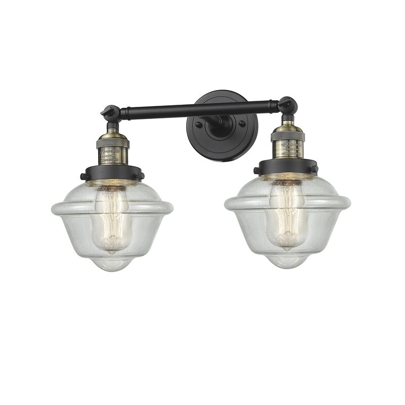 Bruno Marashlian Small Oxford 17 Inch 2 Light Bath Vanity Light by Innovations Lighting